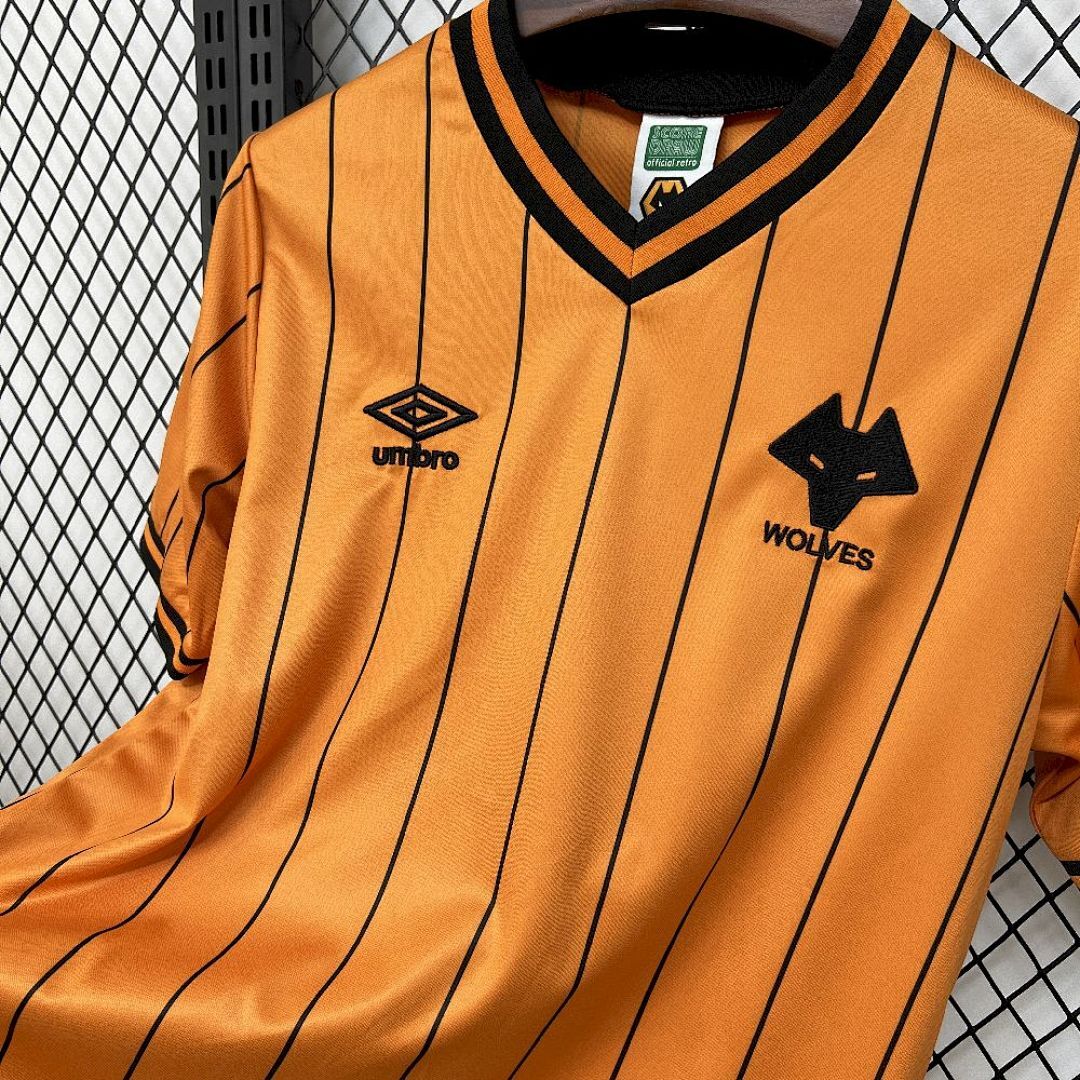 Tifoso Store Maglie da Calcio Wolves Retro 1985/86 maglia arancione