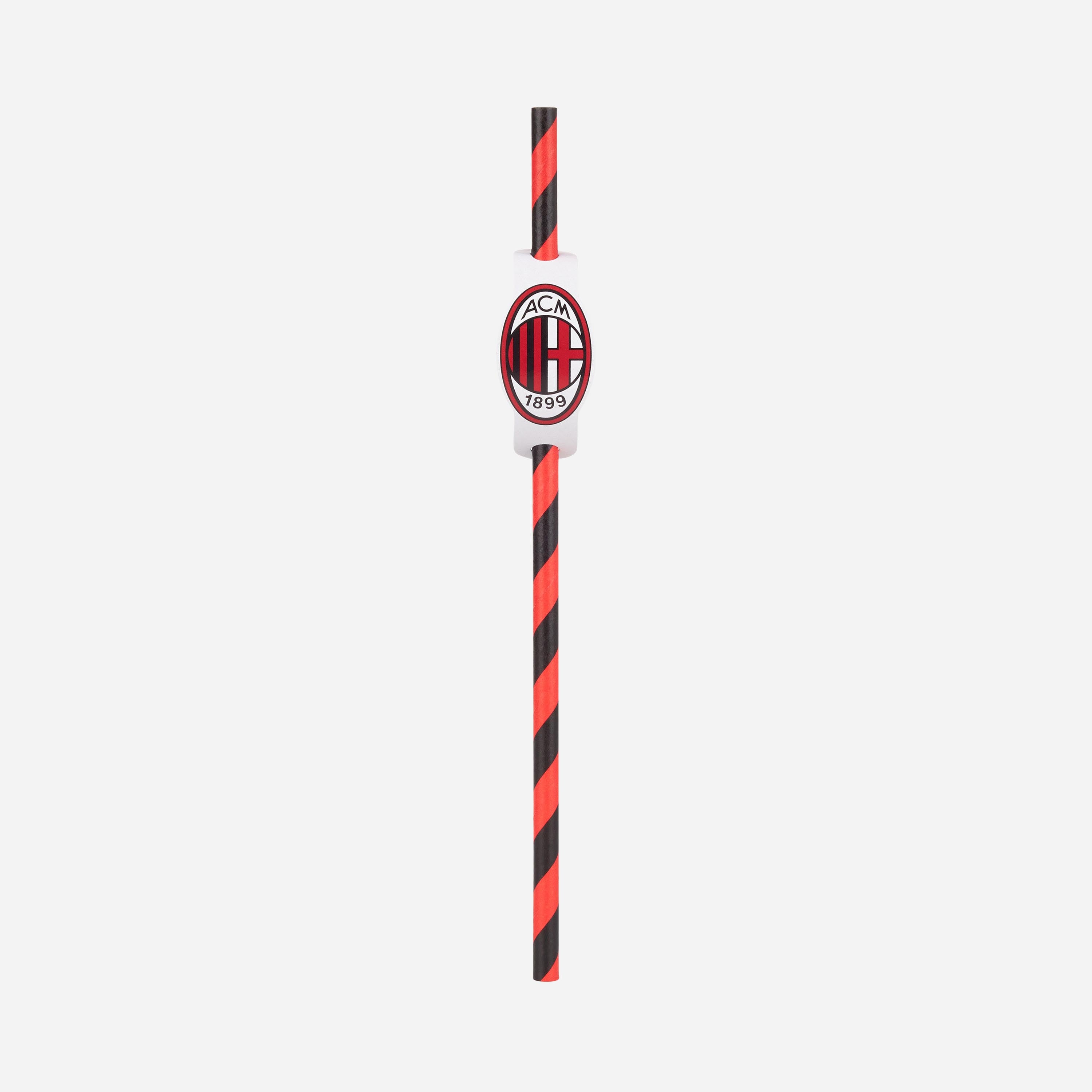 AC Milan Accessori Cannucce Carta 12 Pezzi 19,5 cm Festa