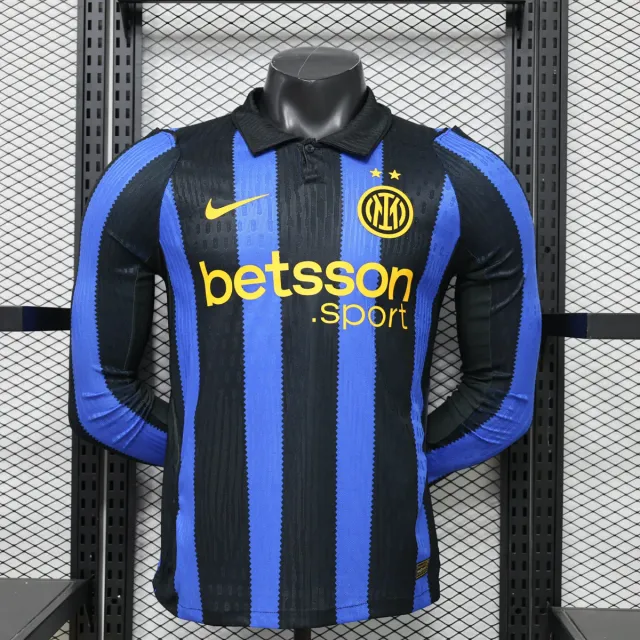 Tifoso Store Player Version Inter Home Maglia Manica Lunga Nerazzurra
