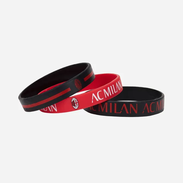 AC Milan Accessori Braccialetti Silicone Set 3 Pezzi