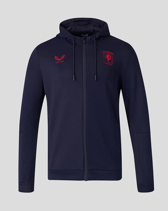 Twente Travel 26/27 Felpa Zip Uomo blu con cappuccio