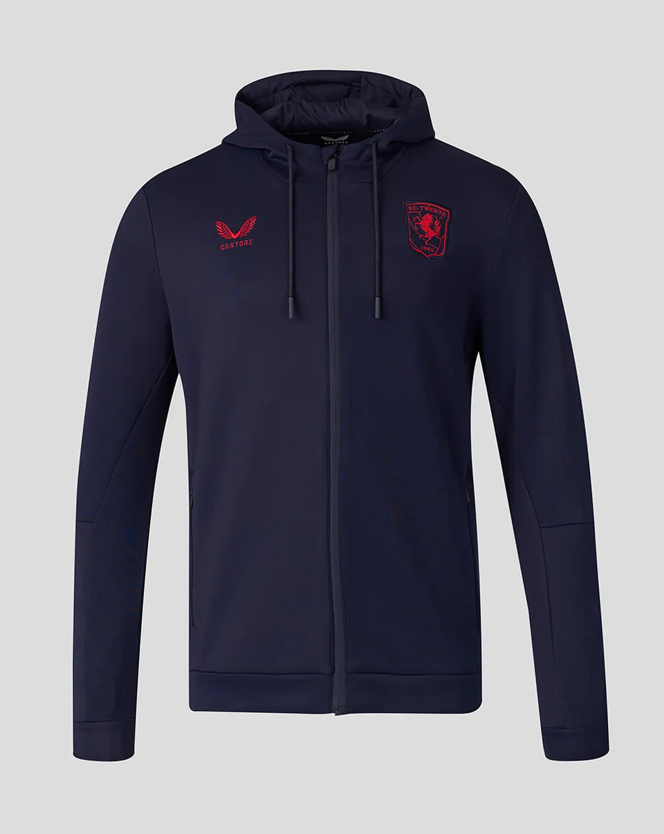 Twente Travel 26/27 Felpa Zip Uomo blu con cappuccio