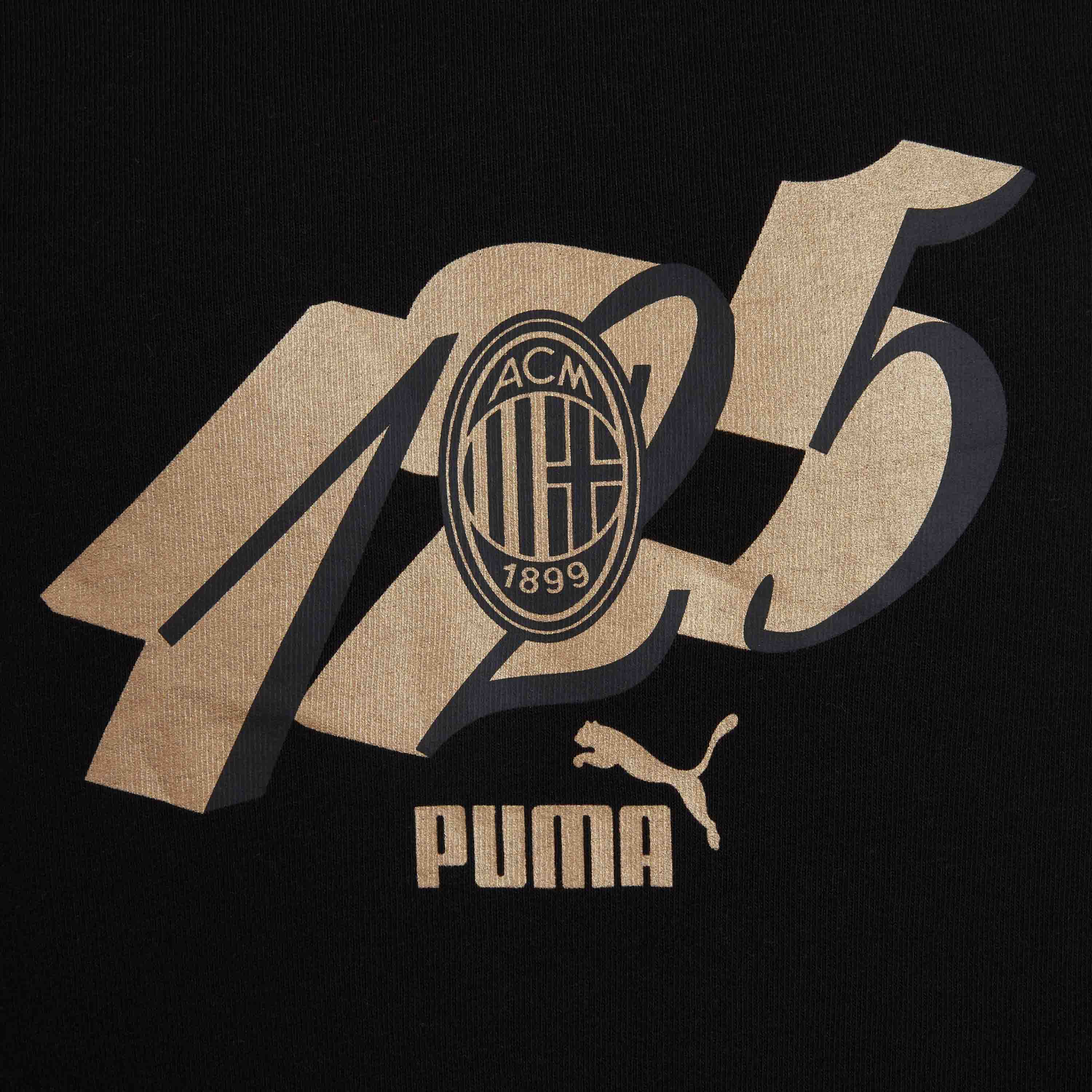 AC Milan 125 Anniversary Culture felpa uomo nera oro