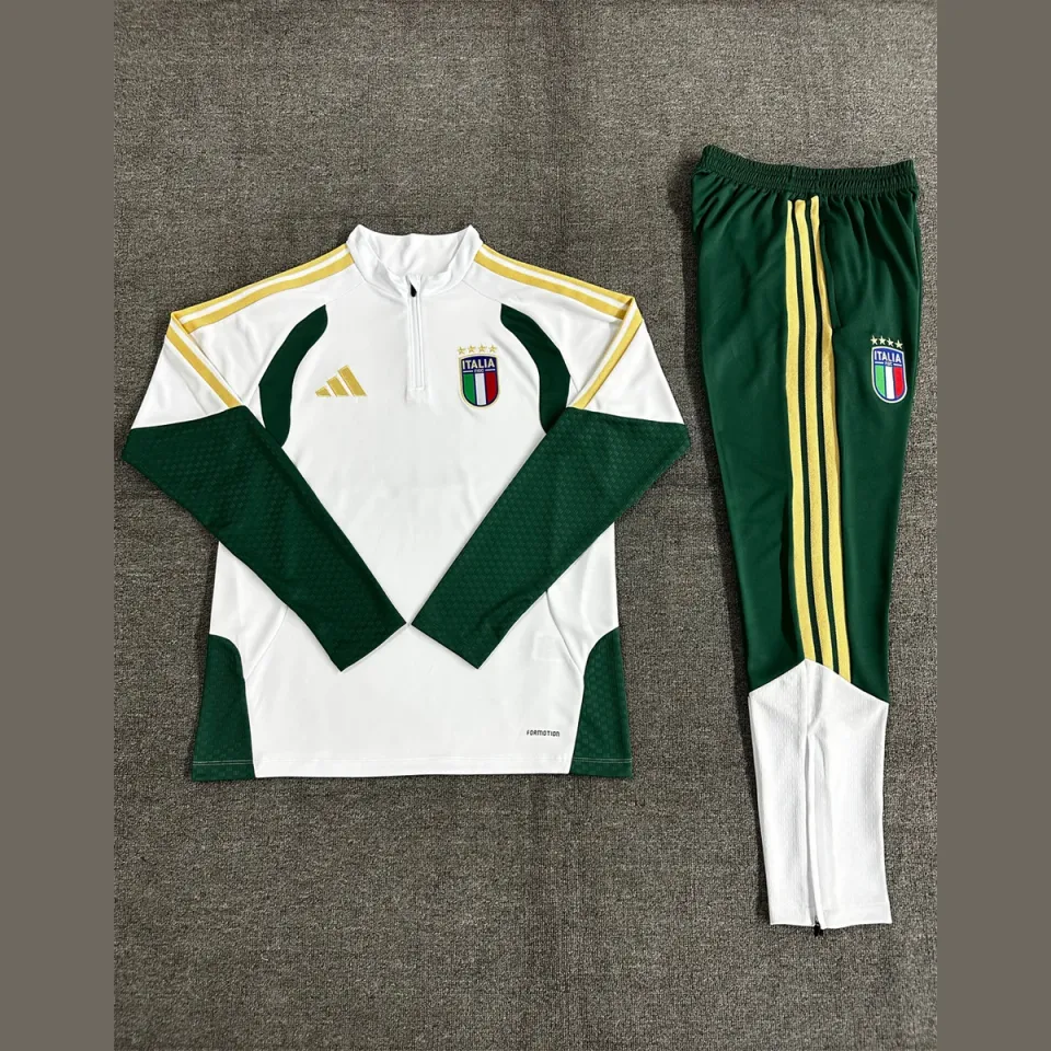 Tifoso Store Bambino Tuta Italia 2026/27 bianca mezza zip