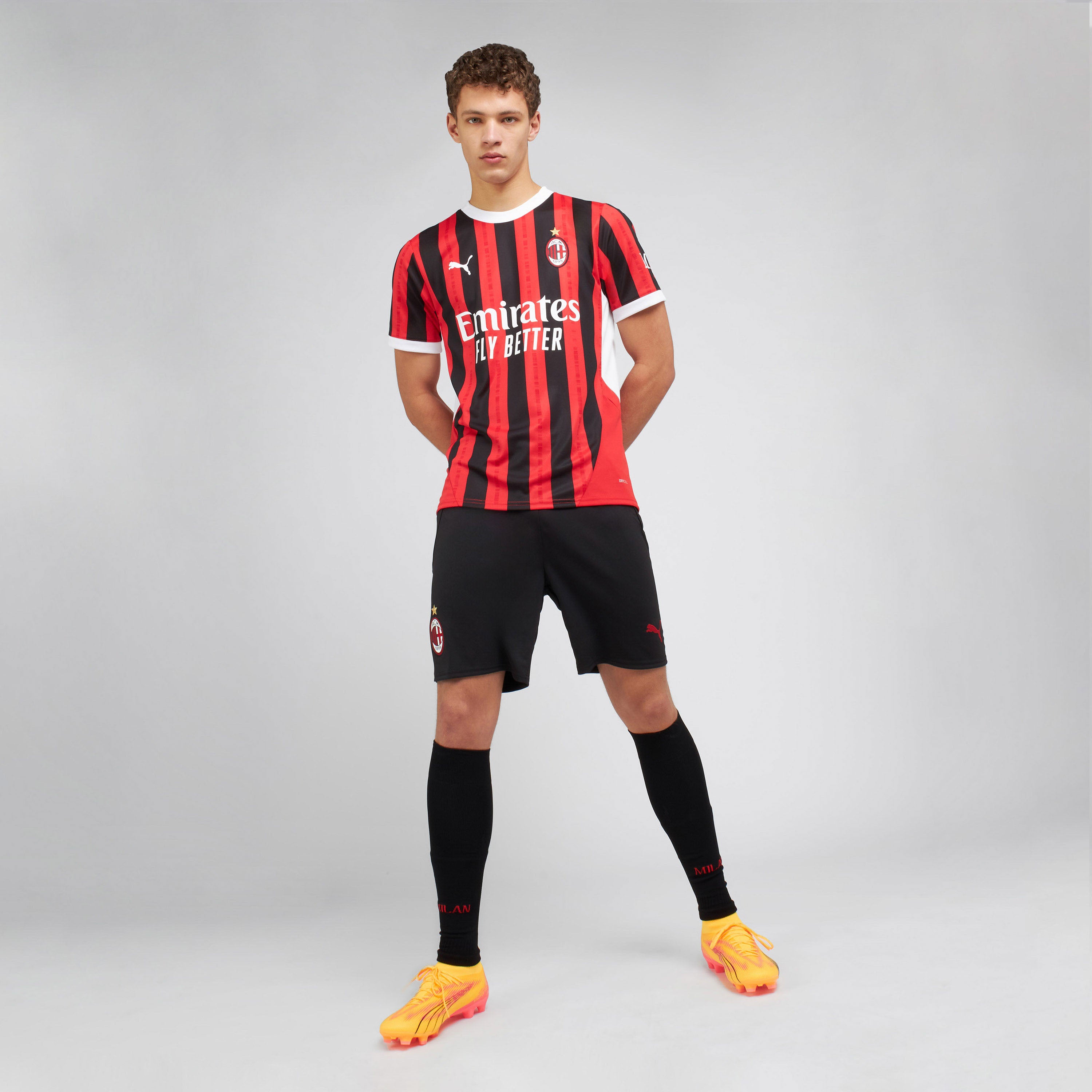AC Milan Kit Gara Home 2024/25 pantaloncini uomo neri