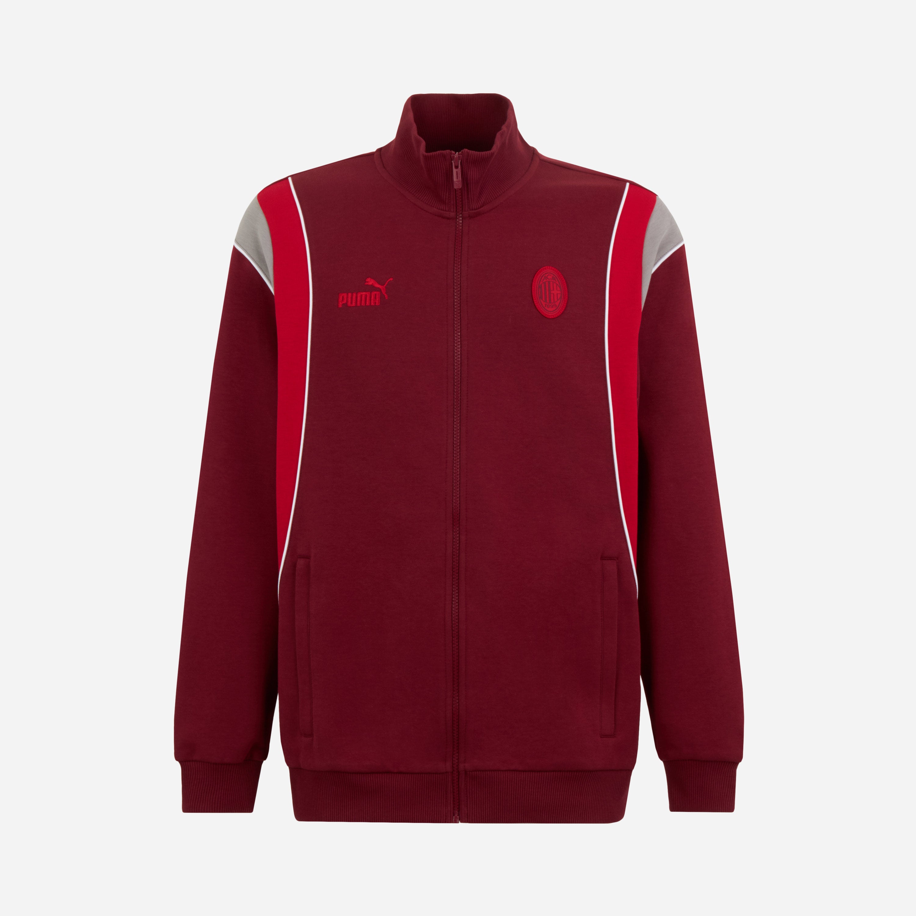 AC Milan Archive felpa uomo con zip verde taglia regolare