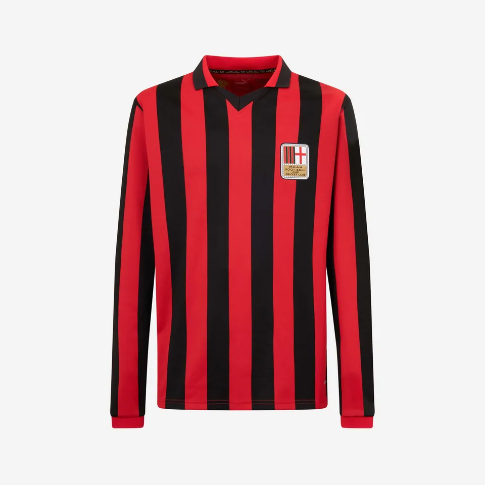 AC Milan Authentic 125° maglia retro uomo manica lunga slim