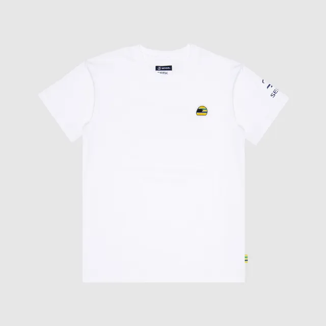 Senna Legacy Helmet Tee maglia cotone bianca