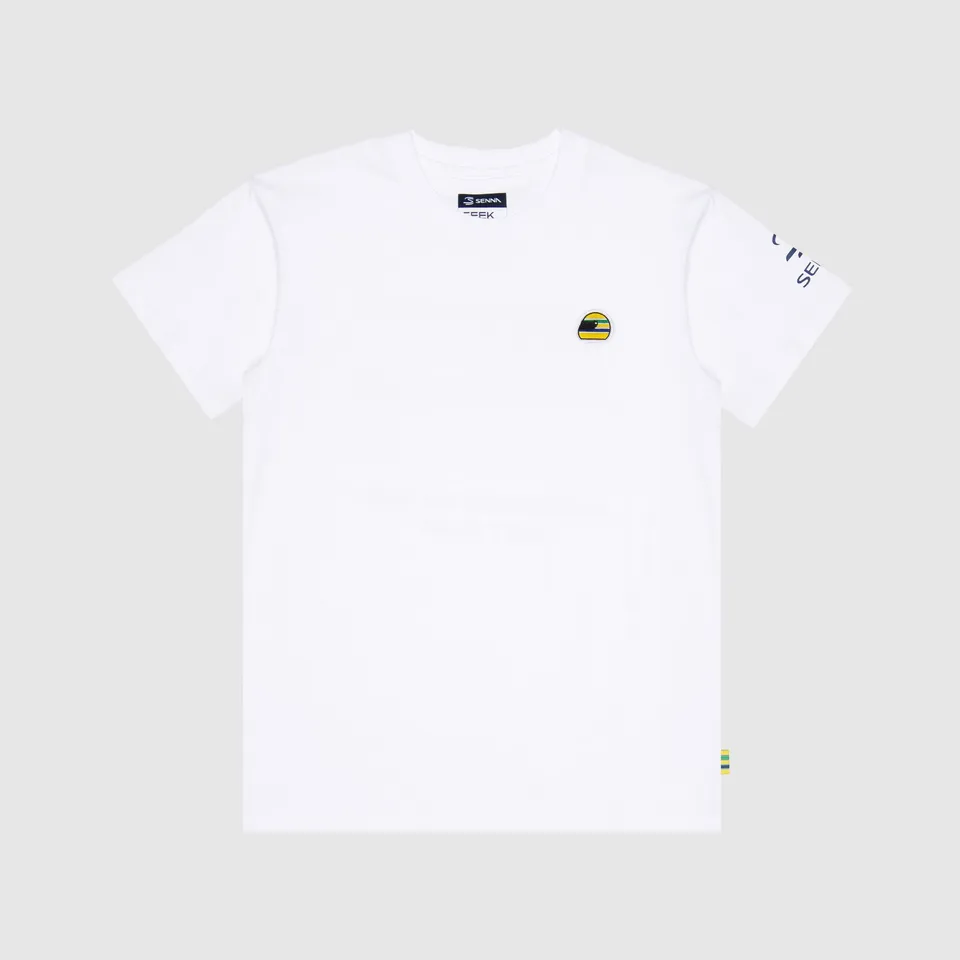 Senna Legacy Helmet Tee maglia cotone bianca