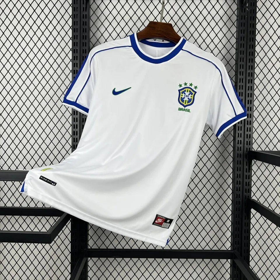 Brasile 1998/99 maglia calcio casa gialla retro