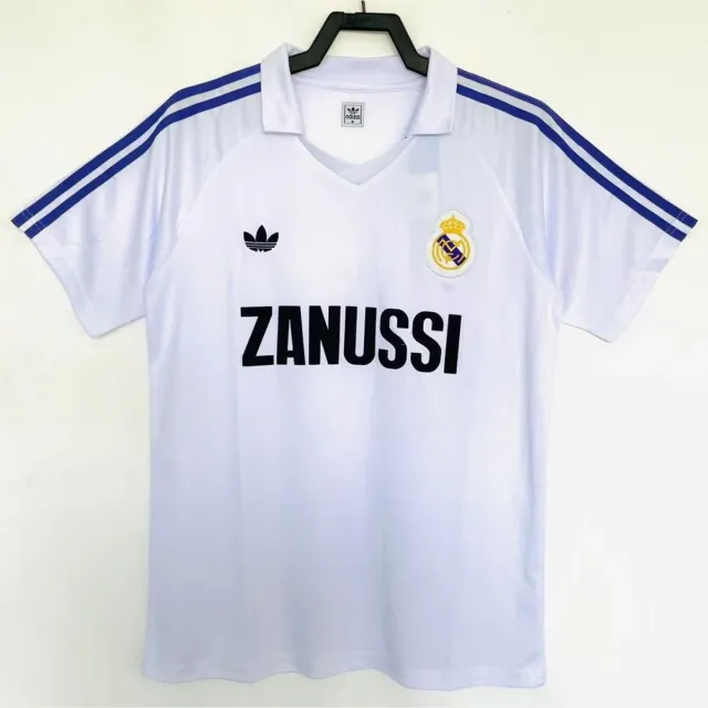 Real Madrid Home 1984/85 maglia calcio retro bianca Zanussi