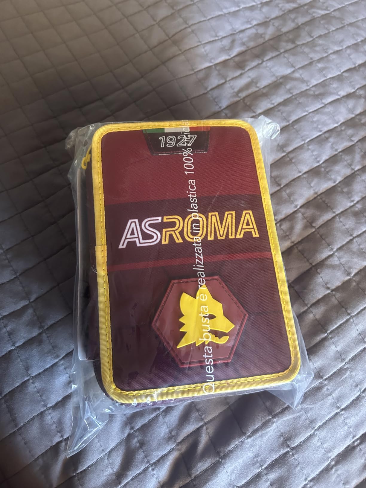 Roma Fanshop AS Roma Astuccio 3 Scomparti rosso giallo scuola