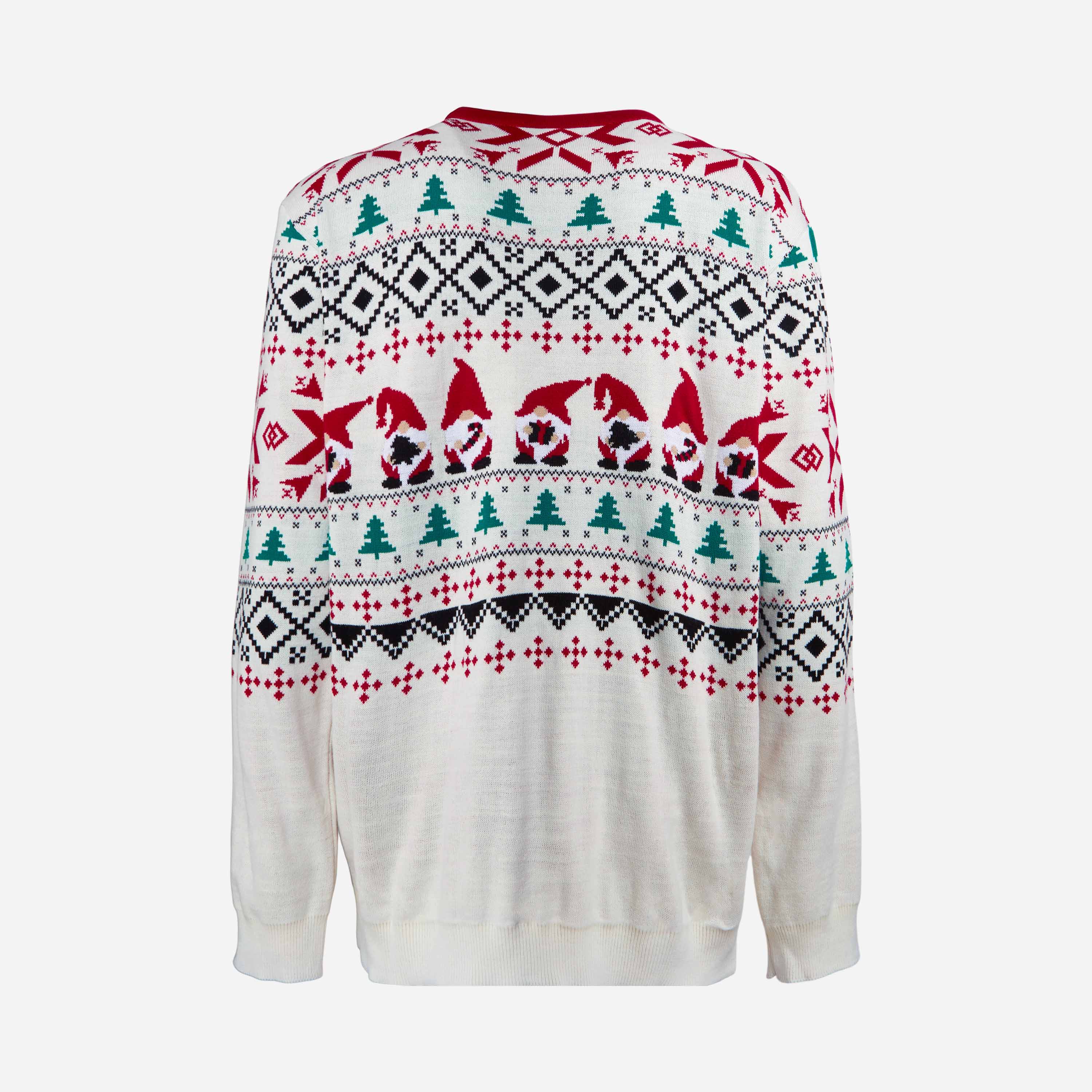 AC Milan Christmas Jumper felpa natalizia bianca gnomi