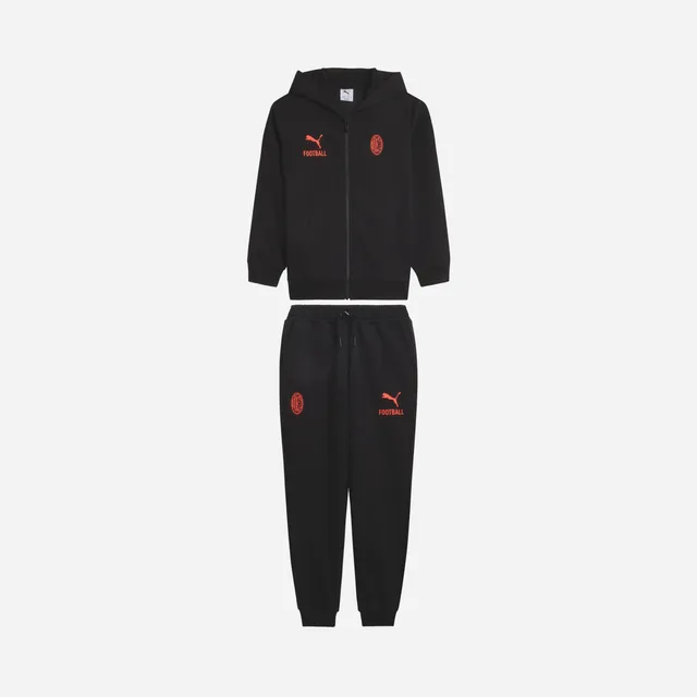 AC Milan Culture Tuta Bambino Nera con Cappuccio
