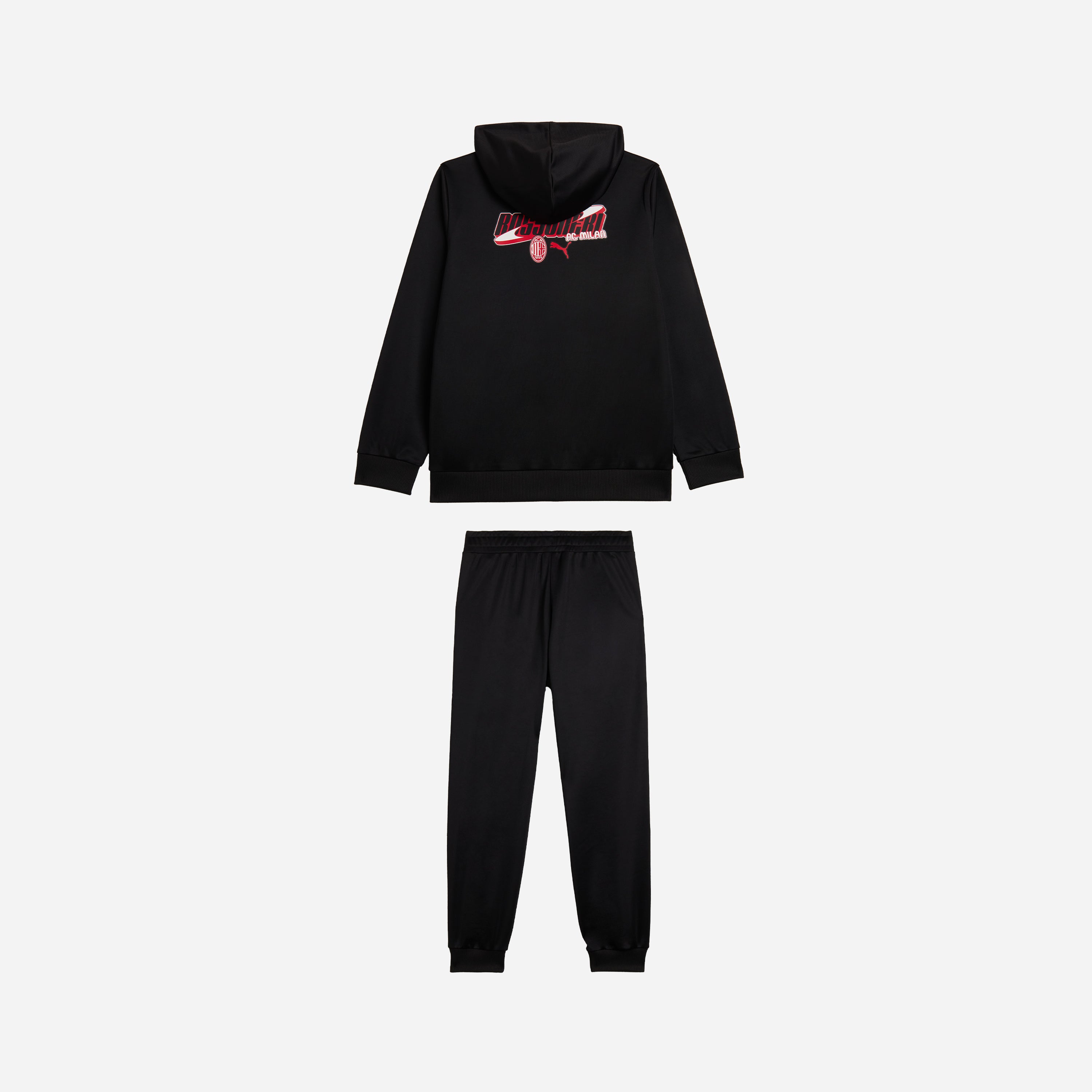 AC Milan Culture Tuta Bambino Nera Zip Cappuccio Poliestere