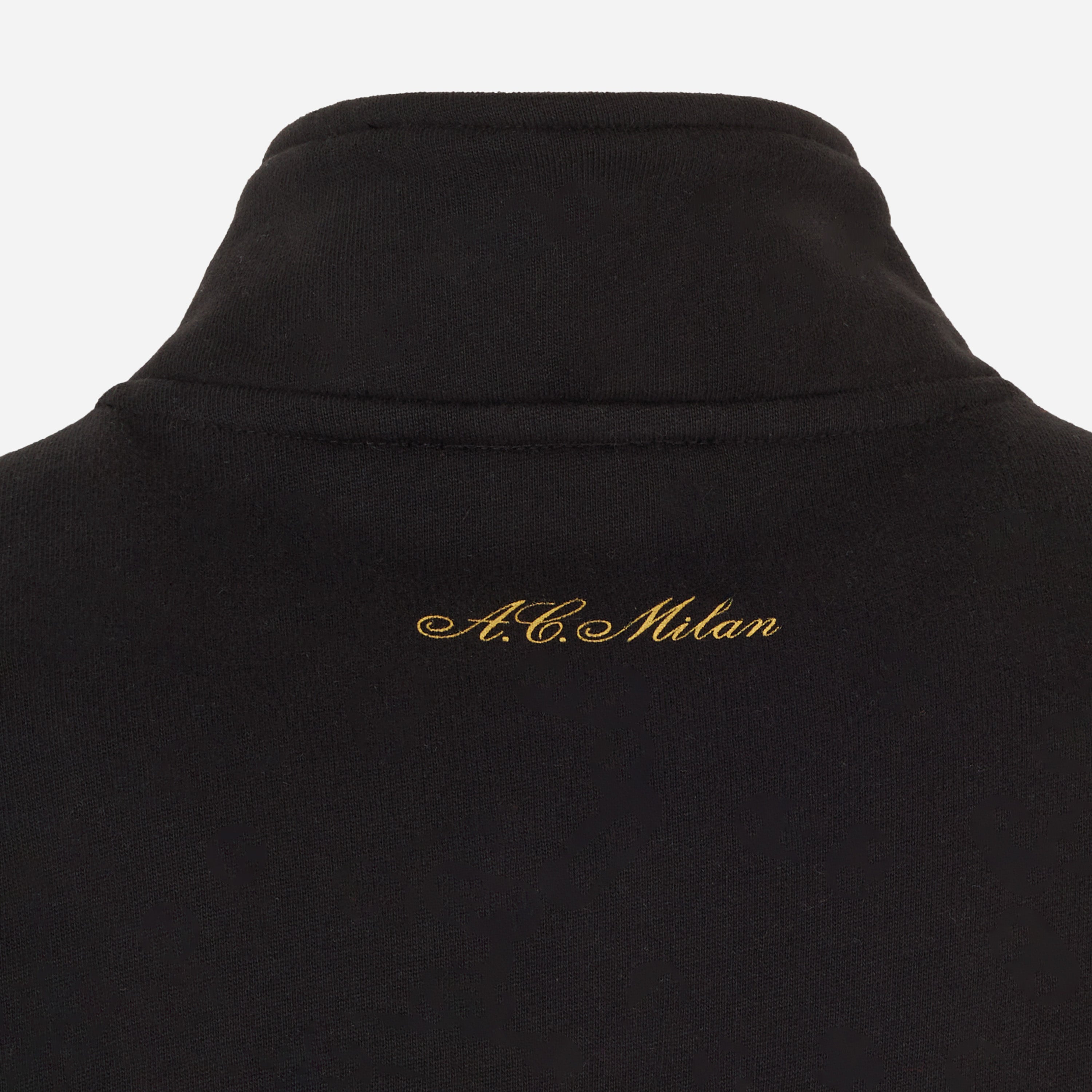 AC Milan Club 1899 Felpa Nera Zip 1/4 Cotone