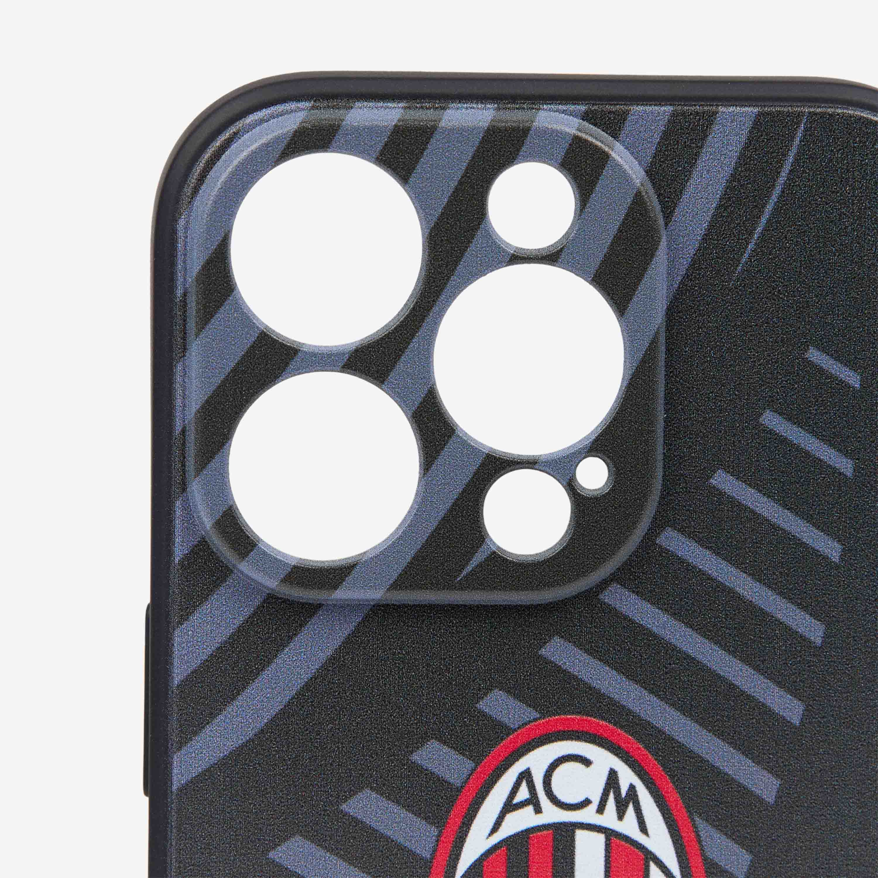 AC Milan Logo cover iPhone 16 nera TPU