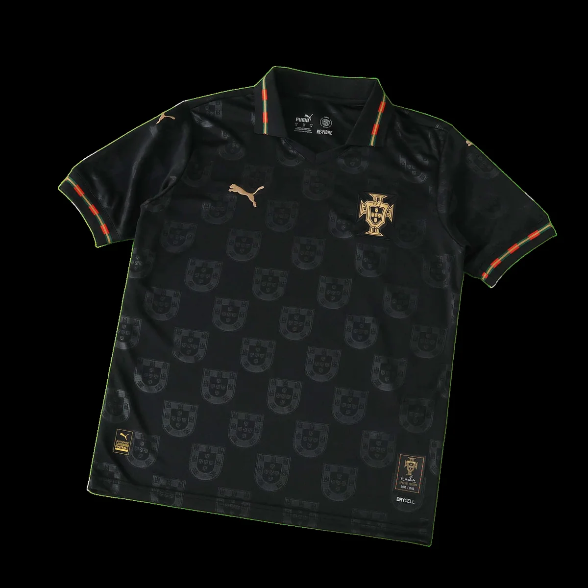 Tifoso Store Portogallo Nera Mondiali 2026 maglia nera oro