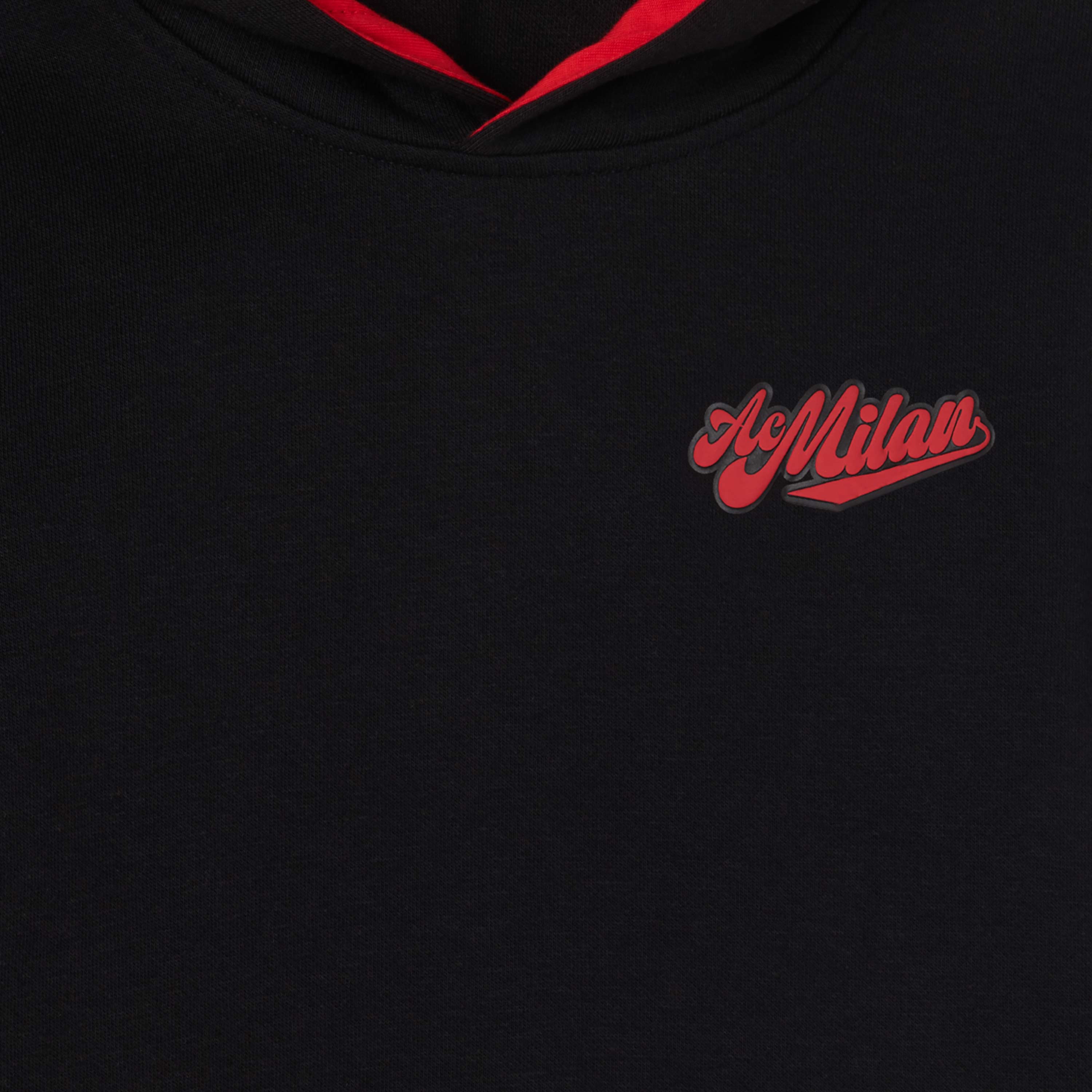 AC Milan Teddy Collection Felpa Bambino Nera con Cappuccio