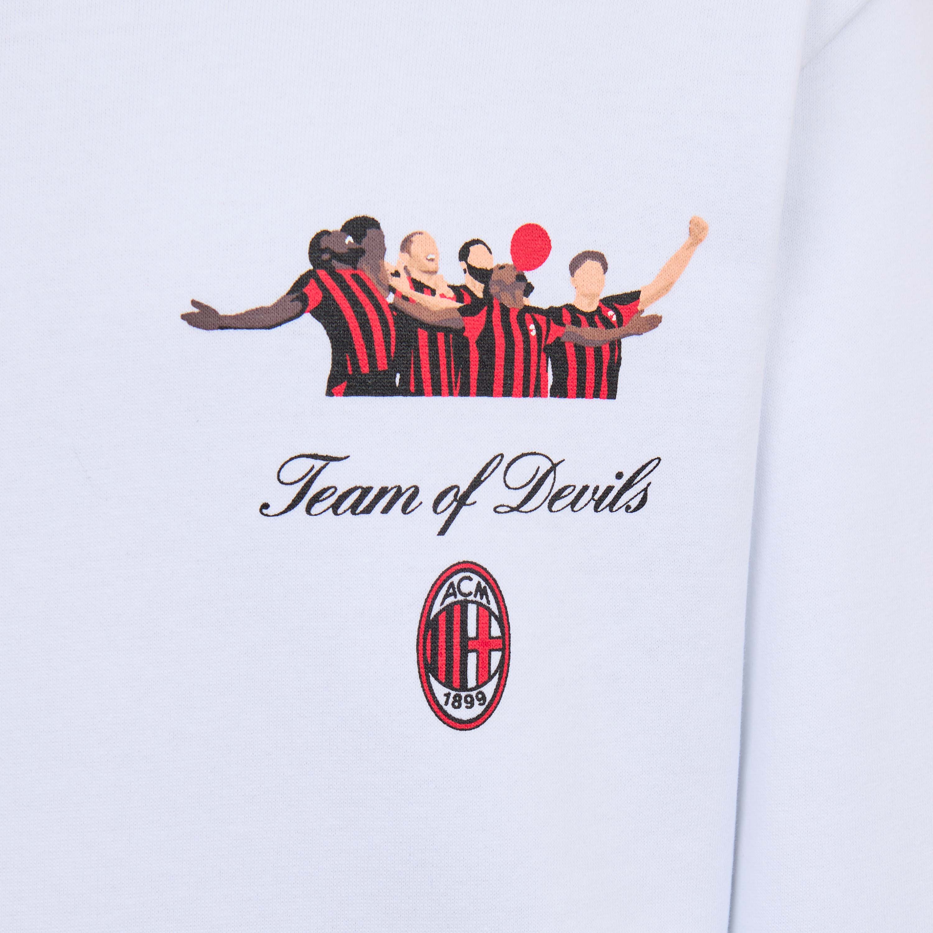 AC Milan Celebration Capsule felpa cappuccio bianca cotone