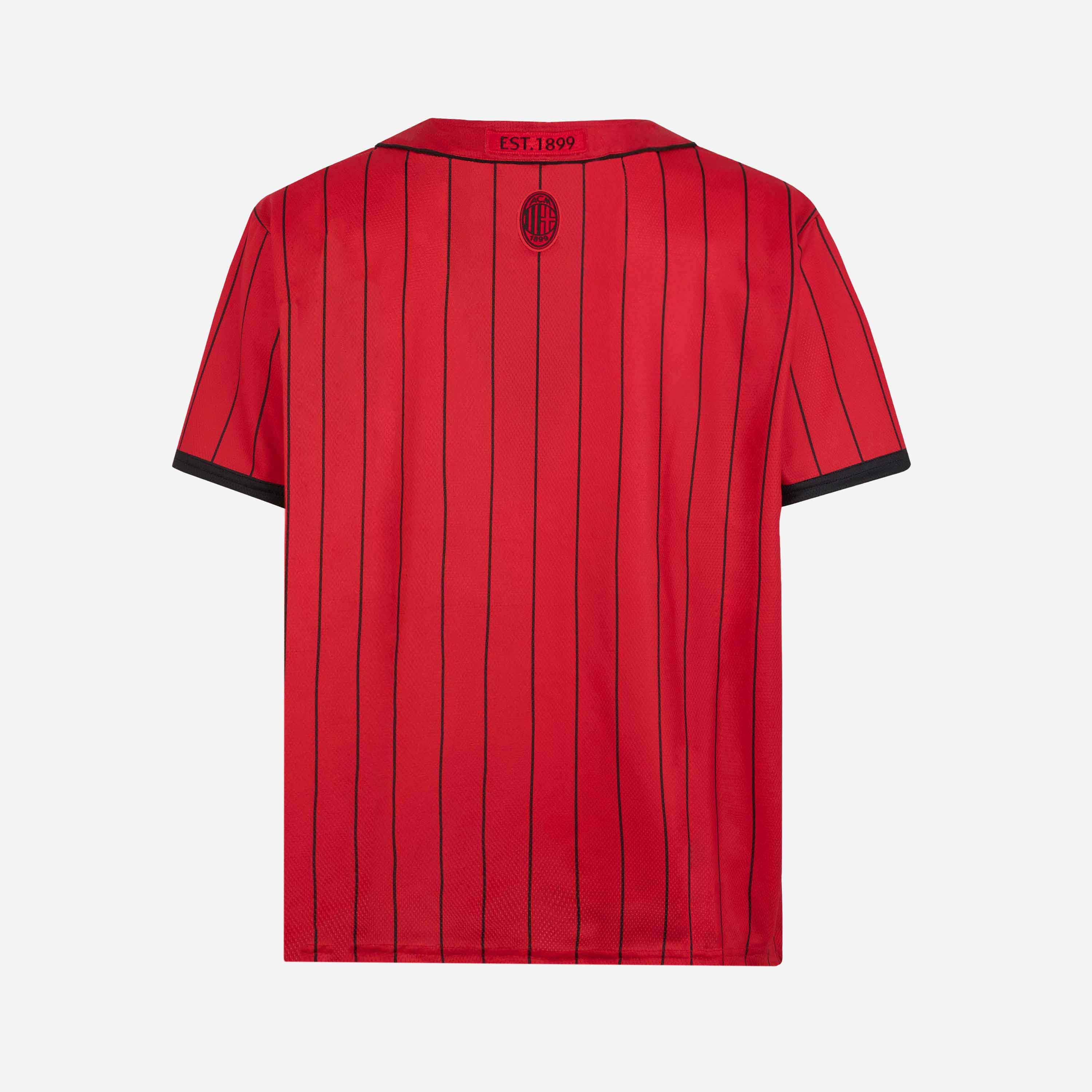 AC Milan Magliette Urban maglia uomo ricamata a righe