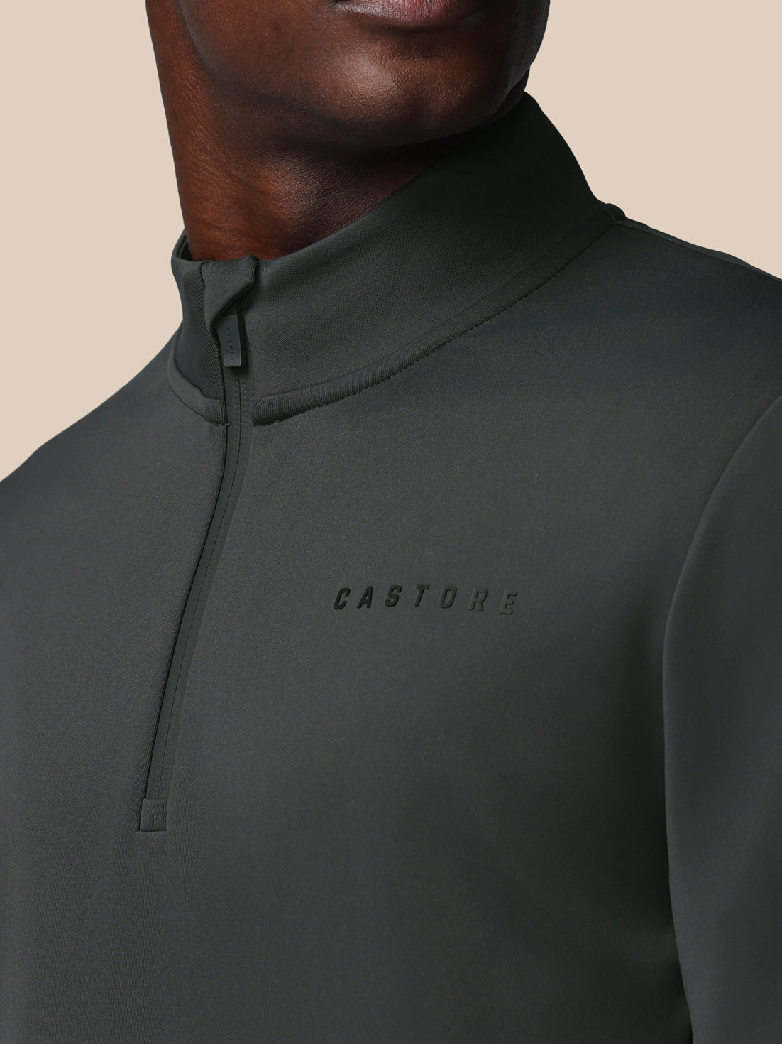 Twente Castore Flex MLM00010CAS felpa mezza zip gunmetal uomo