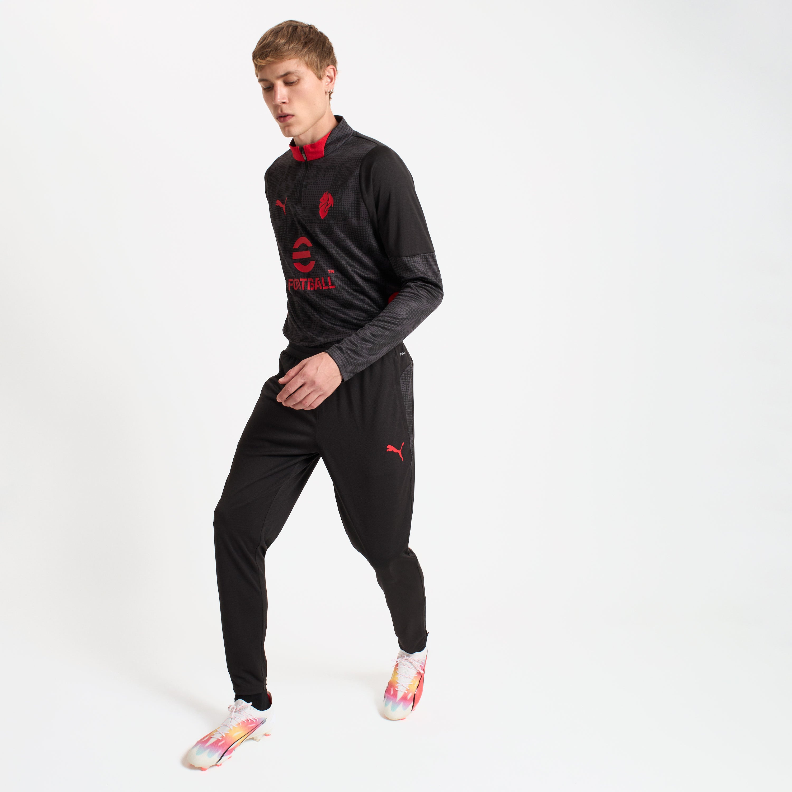 Milan Training 2025/26 pantaloni uomo neri tessuto traspirante