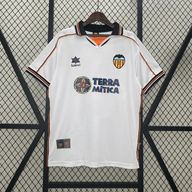 Tifoso Store Maglia Valencia 1999/00 Retro maglia calcio bianca S-XXL