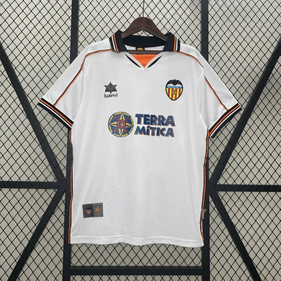 Tifoso Store Maglia Valencia 1999/00 Retro maglia calcio bianca S-XXL