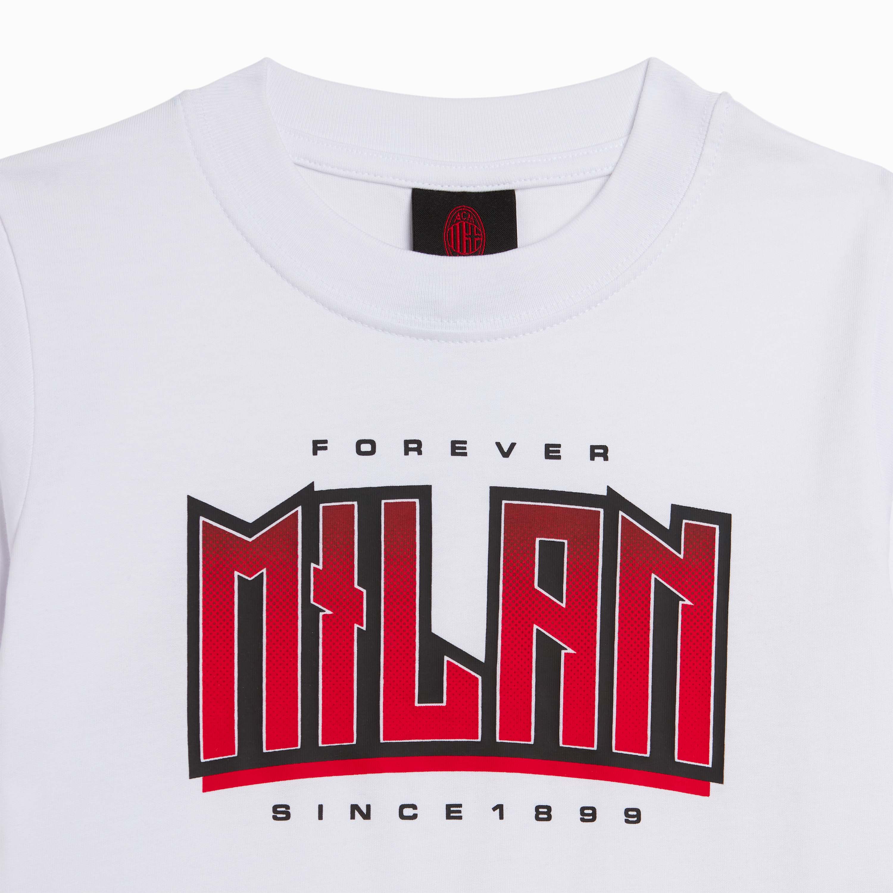 AC Milan Forever Milan t-shirt bimbo bianca cotone