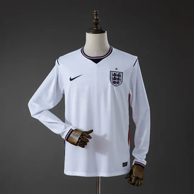 Inghilterra Prima Maglia 2026/27 manica lunga maglia calcio bianca