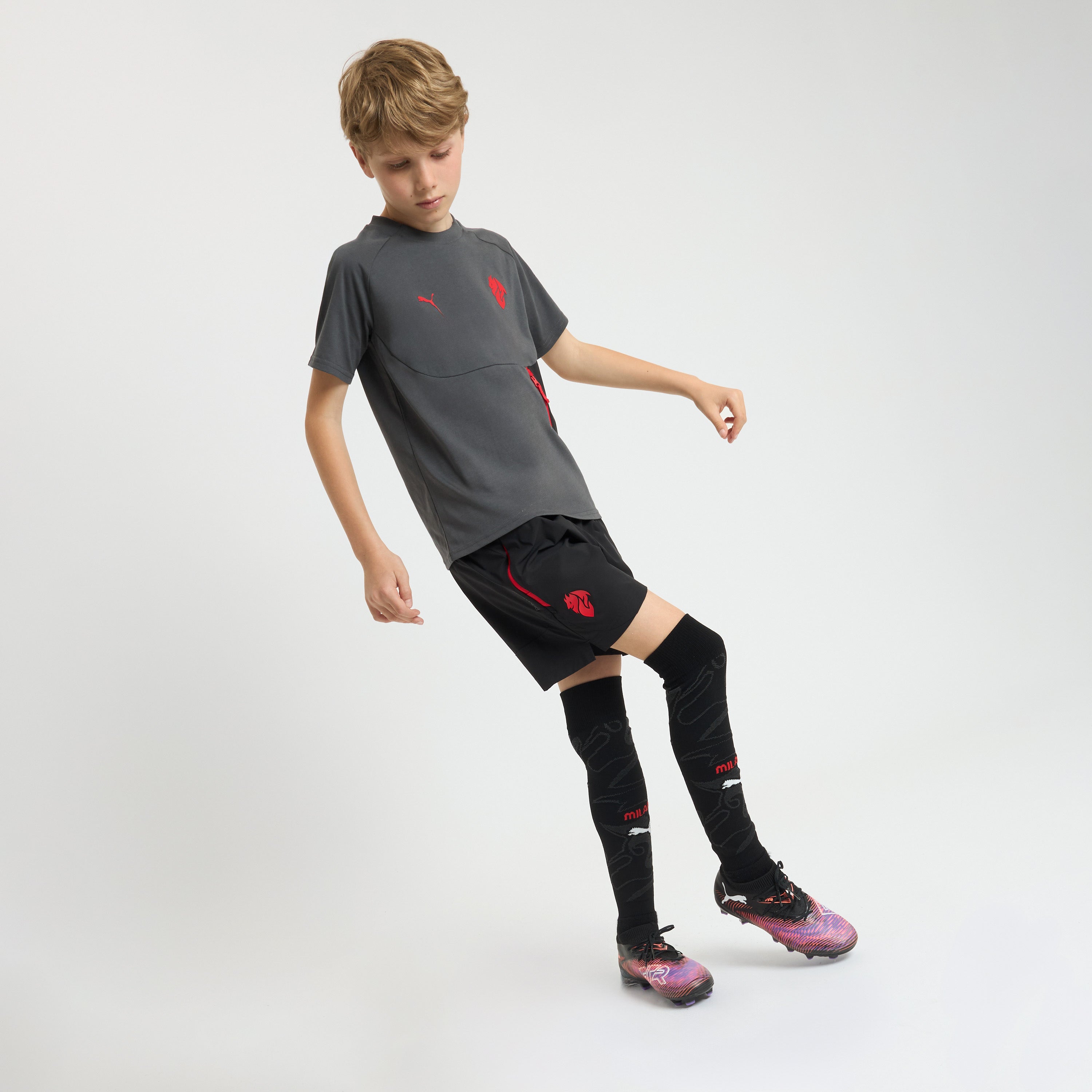 AC Milan Pumatech pantaloncini bambino nero 2025/26