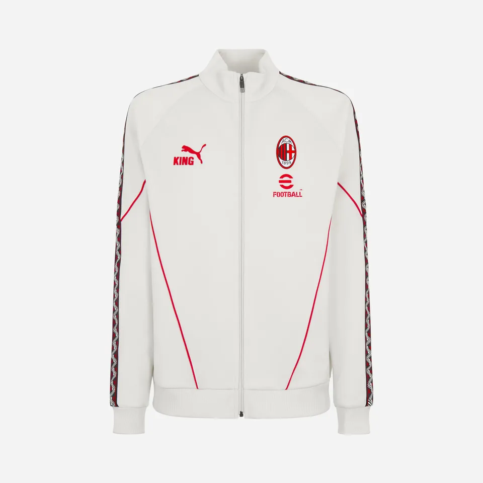 AC Milan King Collection giacca uomo bianca con zip