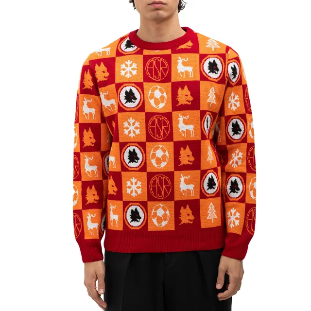 AS Roma Maglione Natale 2024 taglia M giallorosso