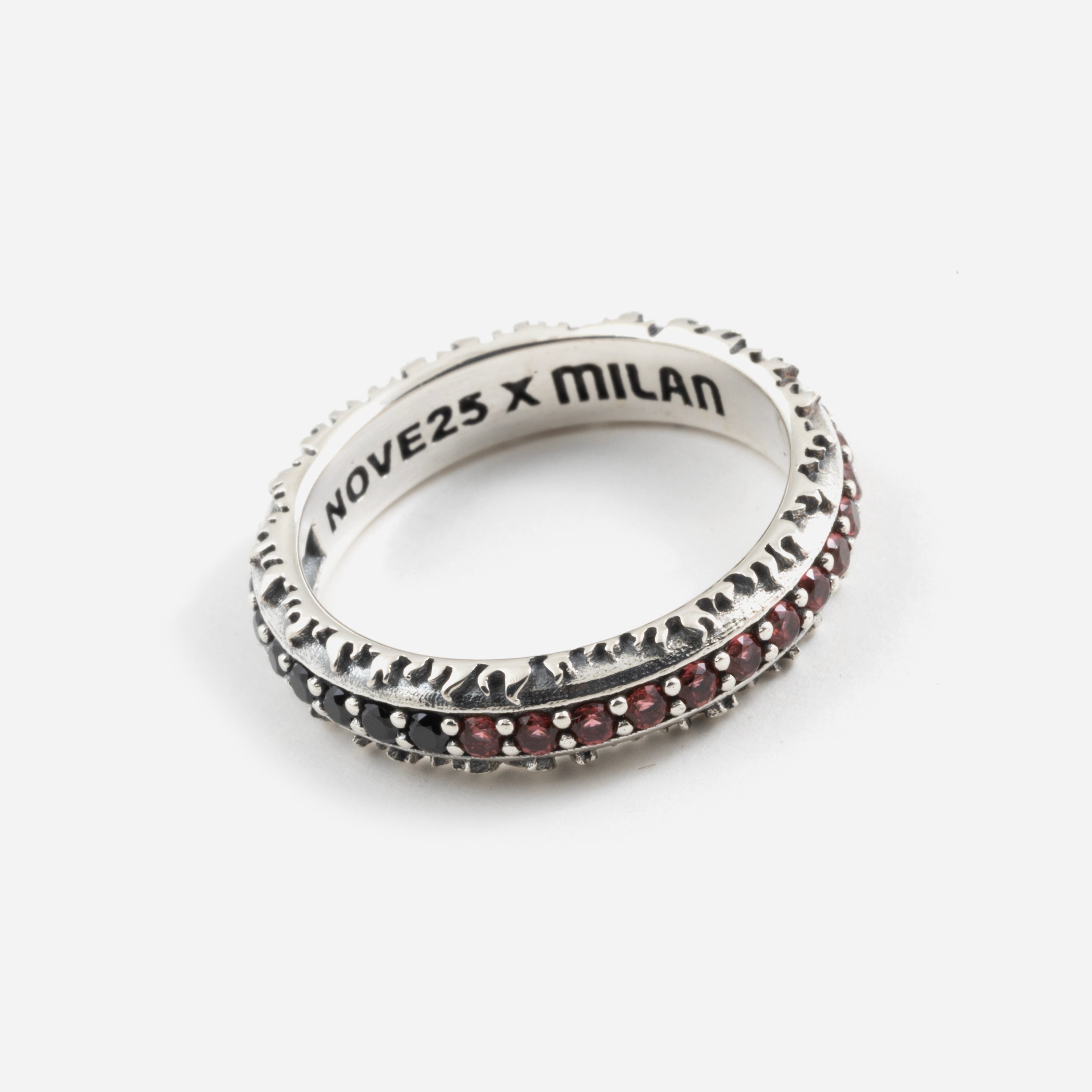 AC Milan Nove25 x Milan anello argento 925 zirconi misura 16