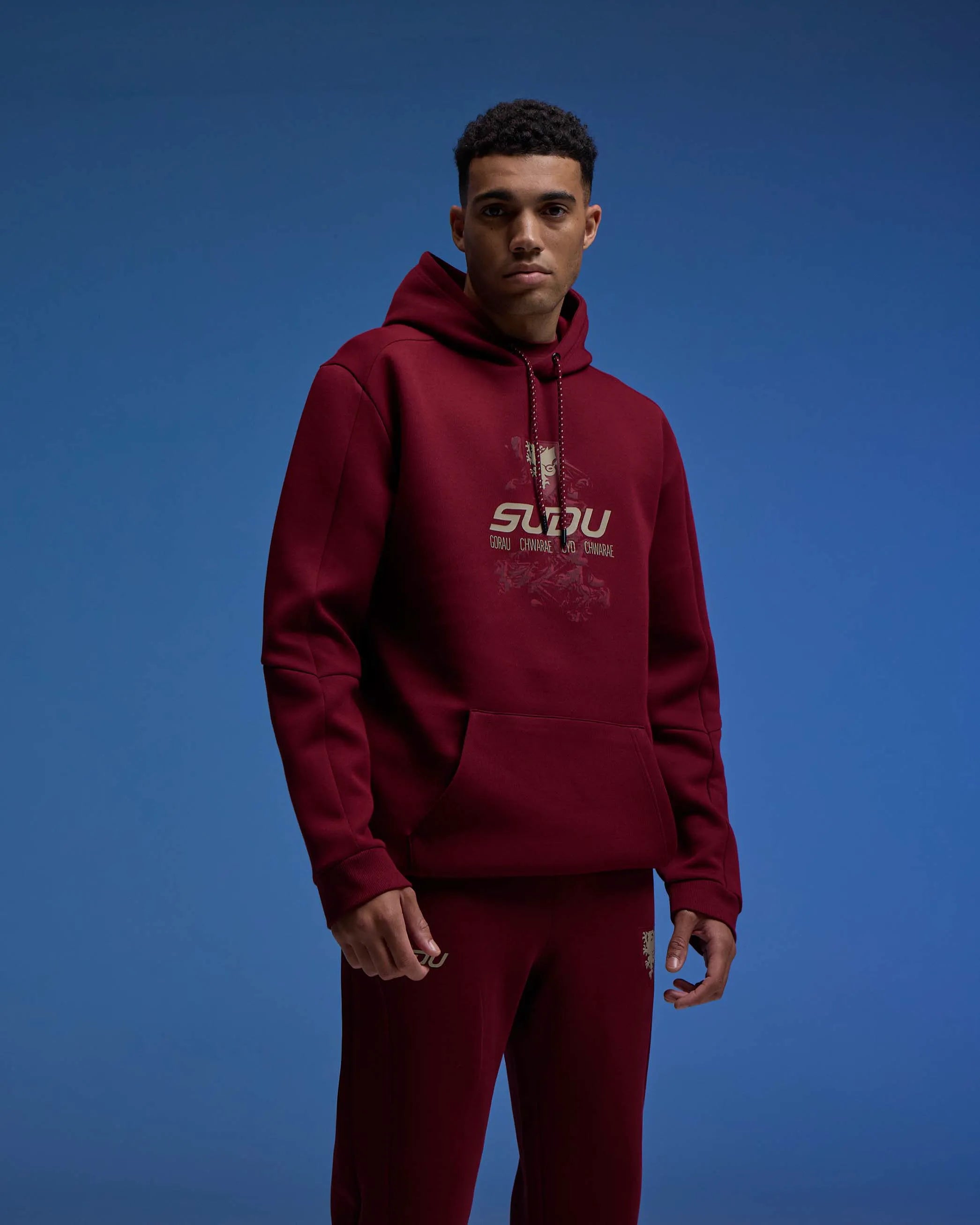 Wales SUDU 2026-28 felpa cappuccio travel bordeaux uomo