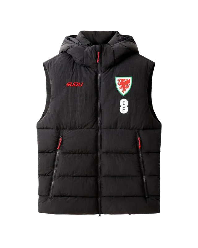 Wales Travel SUDU 2026-28 Staff gilet imbottito nero