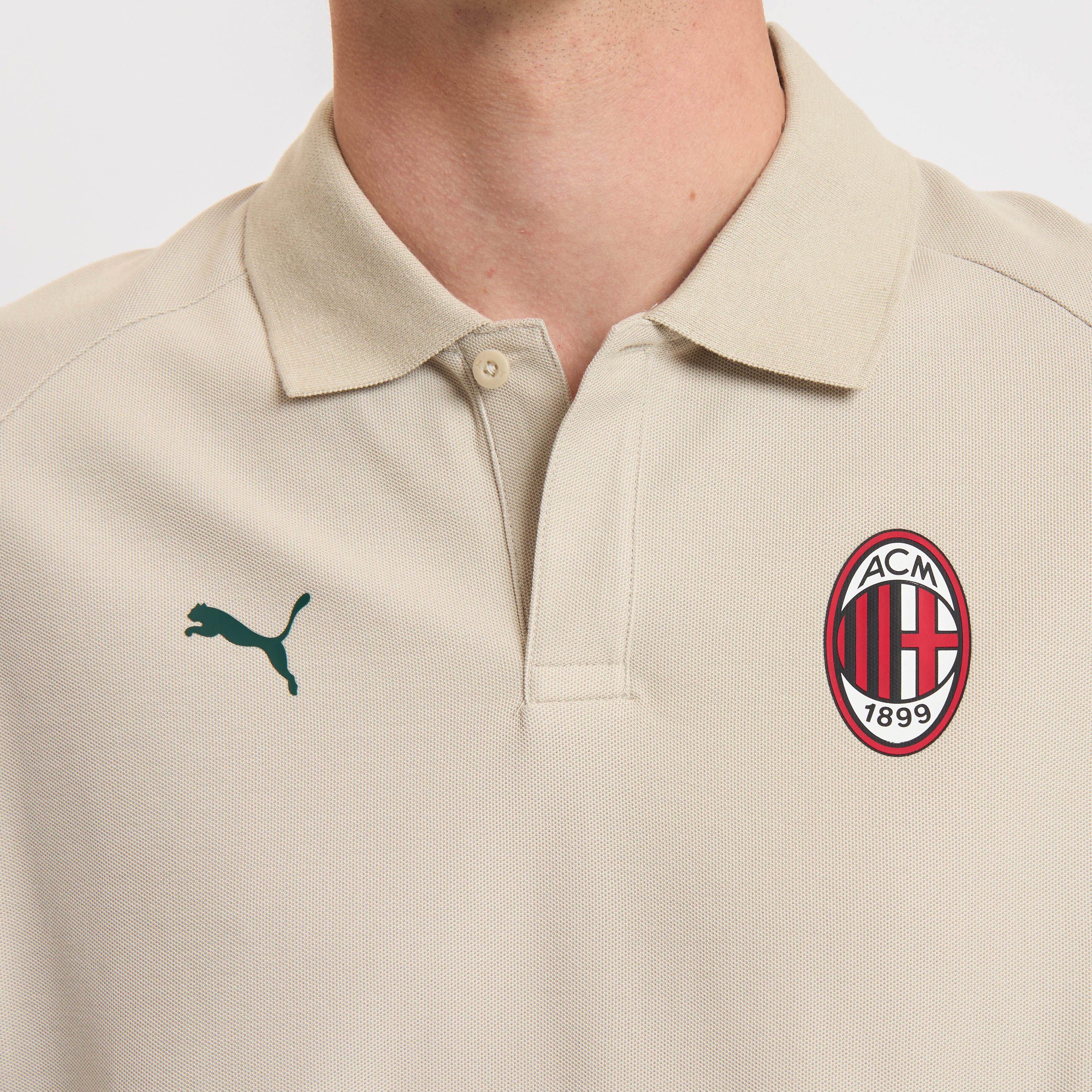 Milan Pumatech 2025/26 polo uomo beige manica corta
