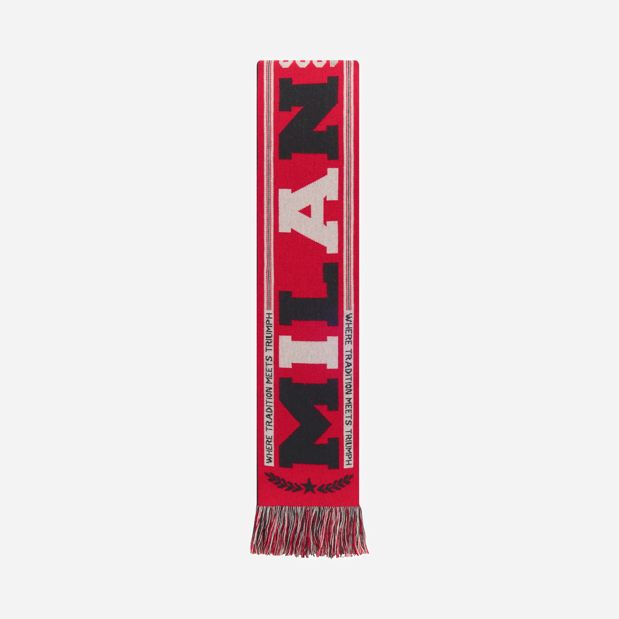 AC Milan College sciarpa rosso nero grigio lana