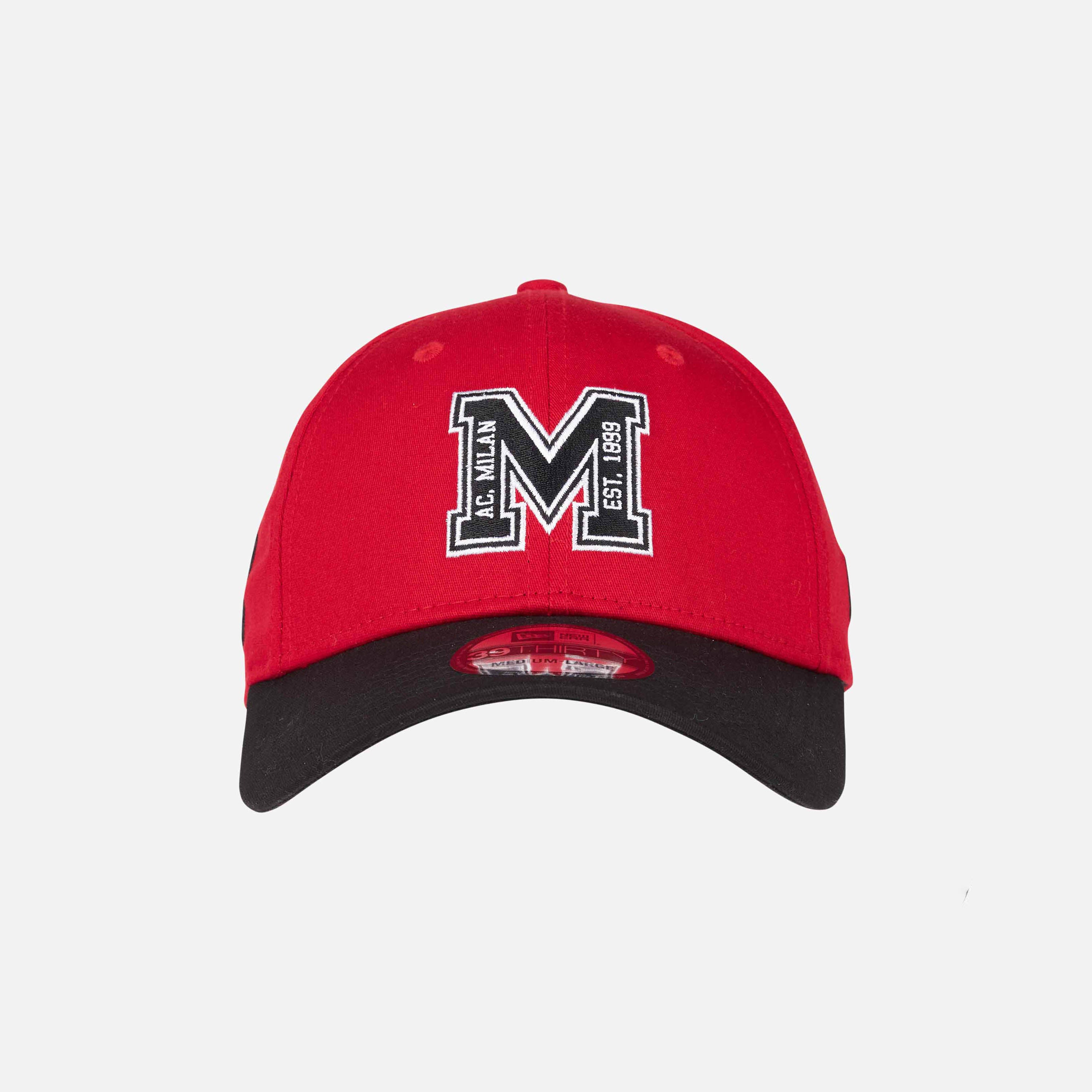 AC Milan 39THIRTY New Era Cappello Rosso Nero M Poliestere
