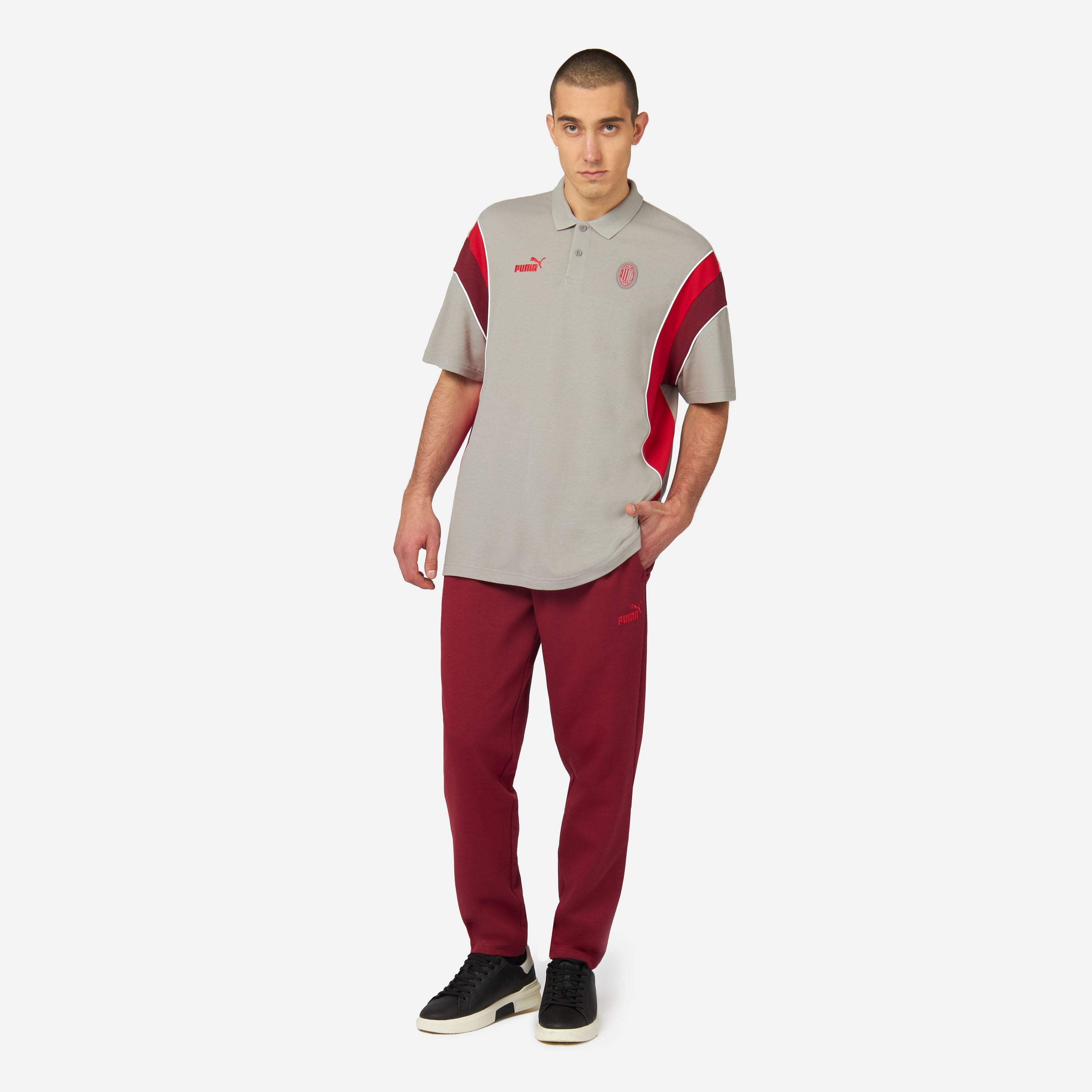 AC Milan Archive Polo Uomo Capsule Puma Grigia