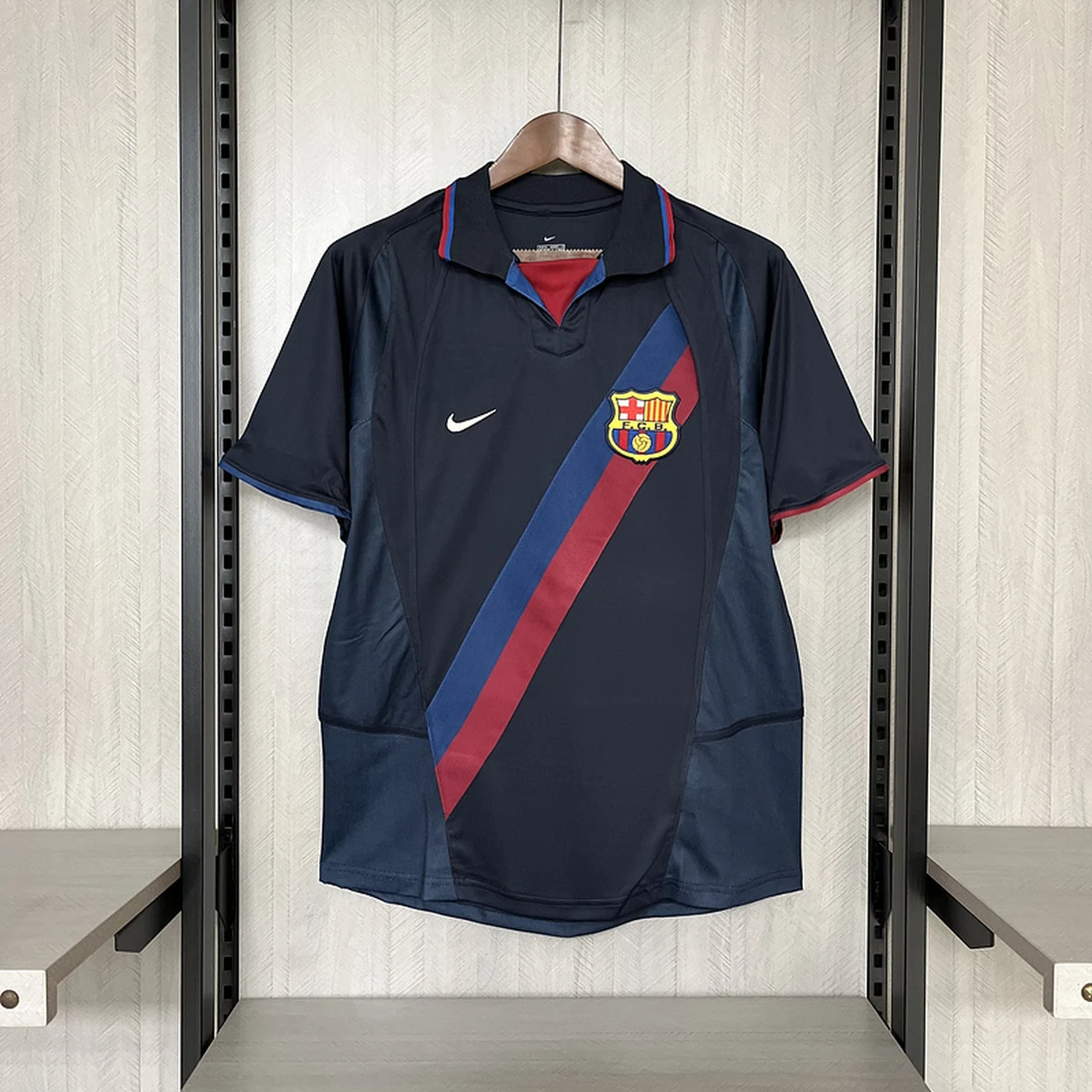 Tifoso Store Seconda Maglia Barcellona 2002/03 maglia retro blu