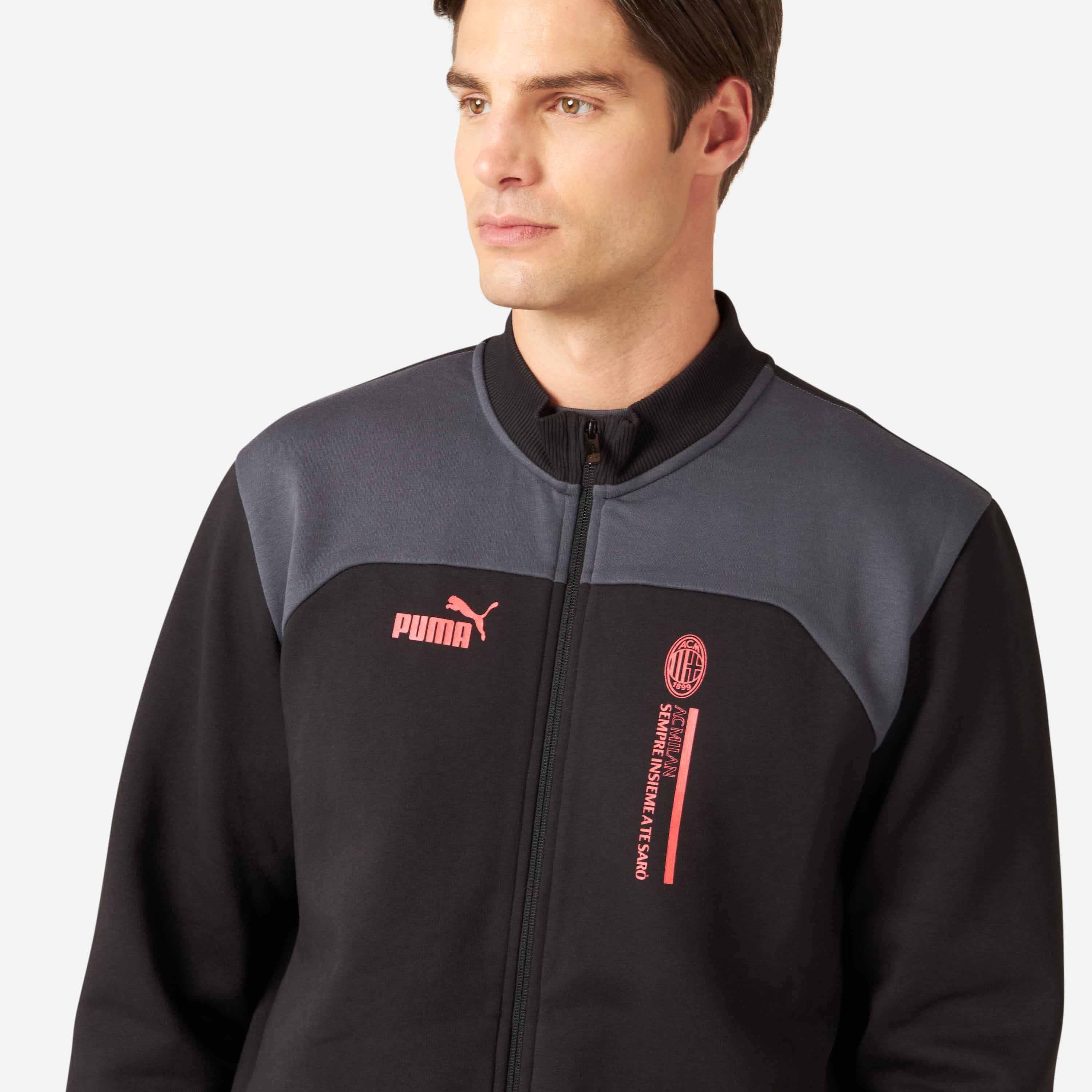 AC Milan Football Culture Felpa con Zip Uomo Tasche