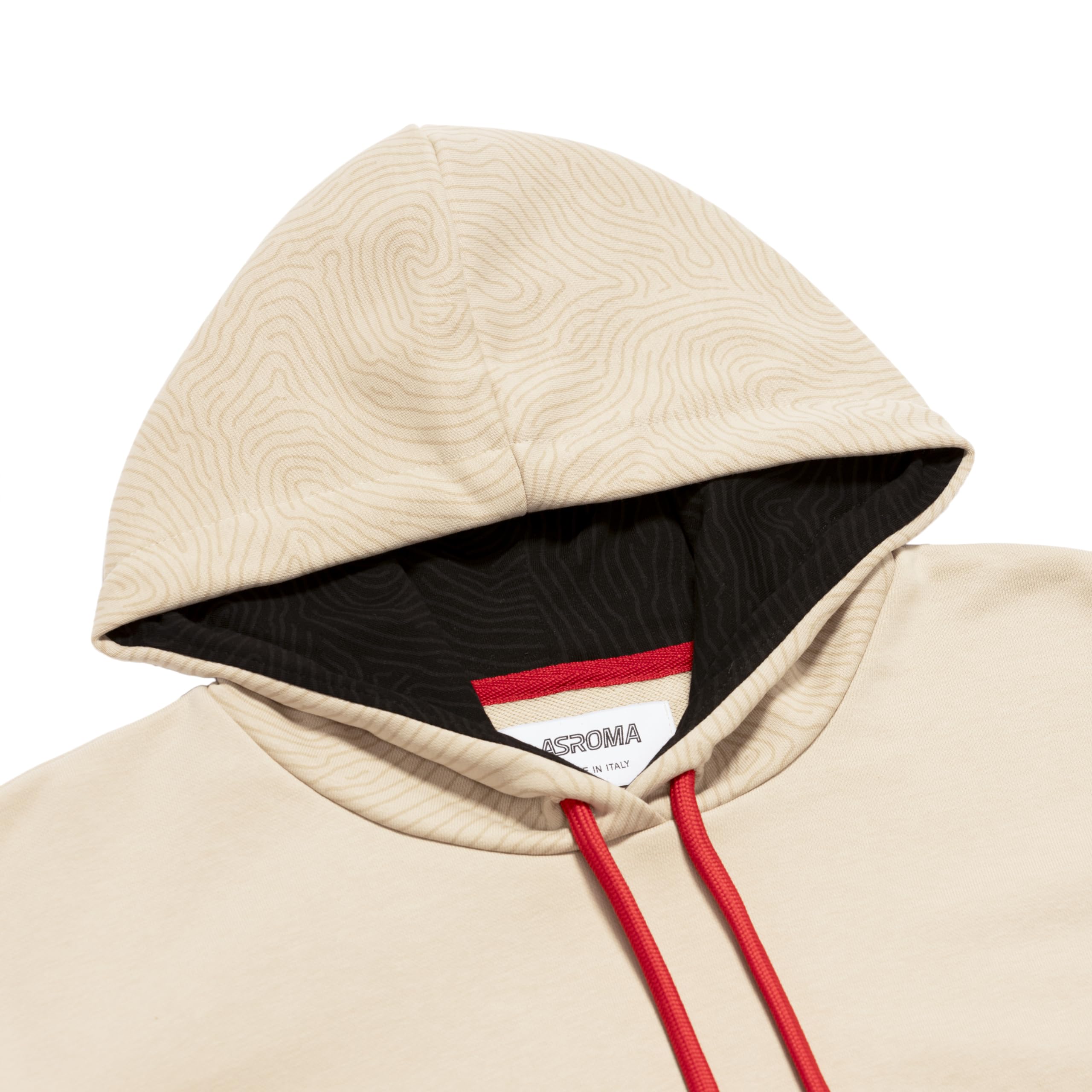 AS Roma Imprinting Hoodie White felpa crema M Corto