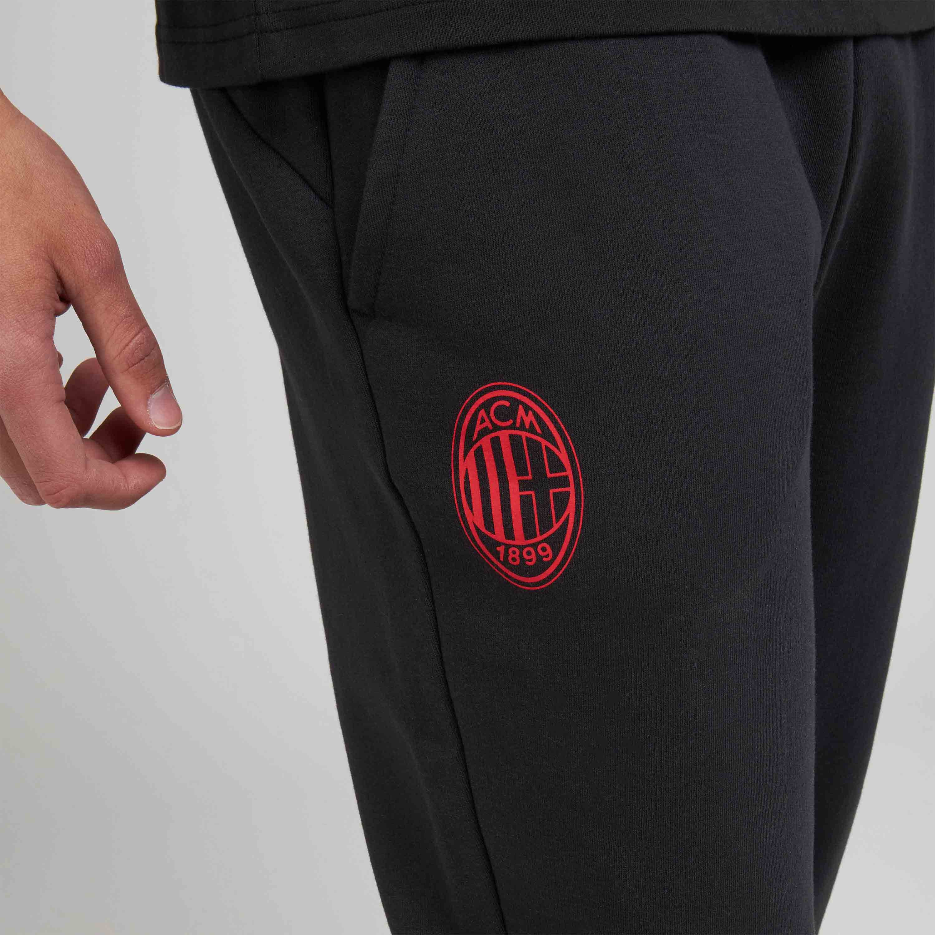 AC Milan Essential Pantaloni Tuta Uomo Neri Cotone