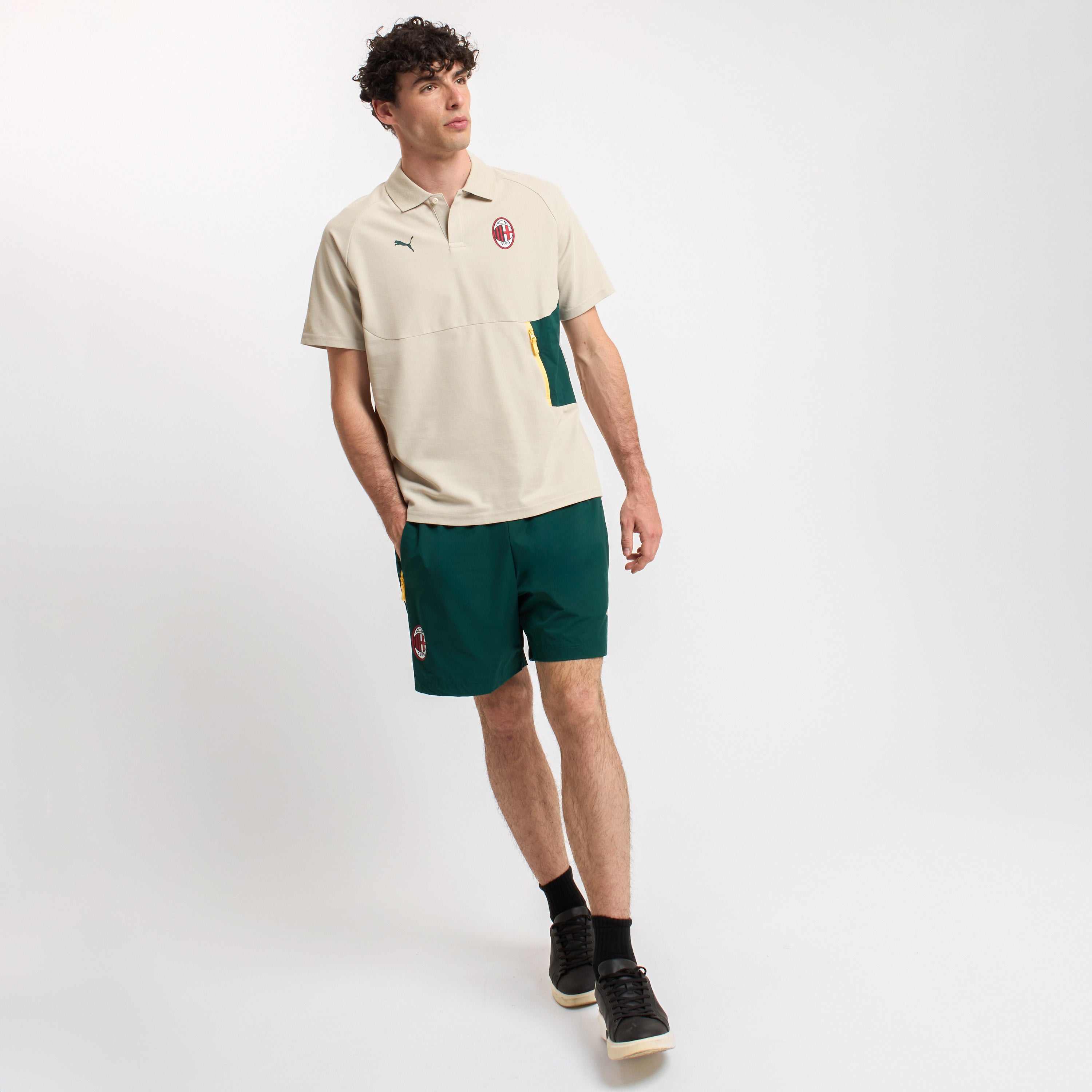 Milan Pumatech 2025/26 polo uomo beige manica corta
