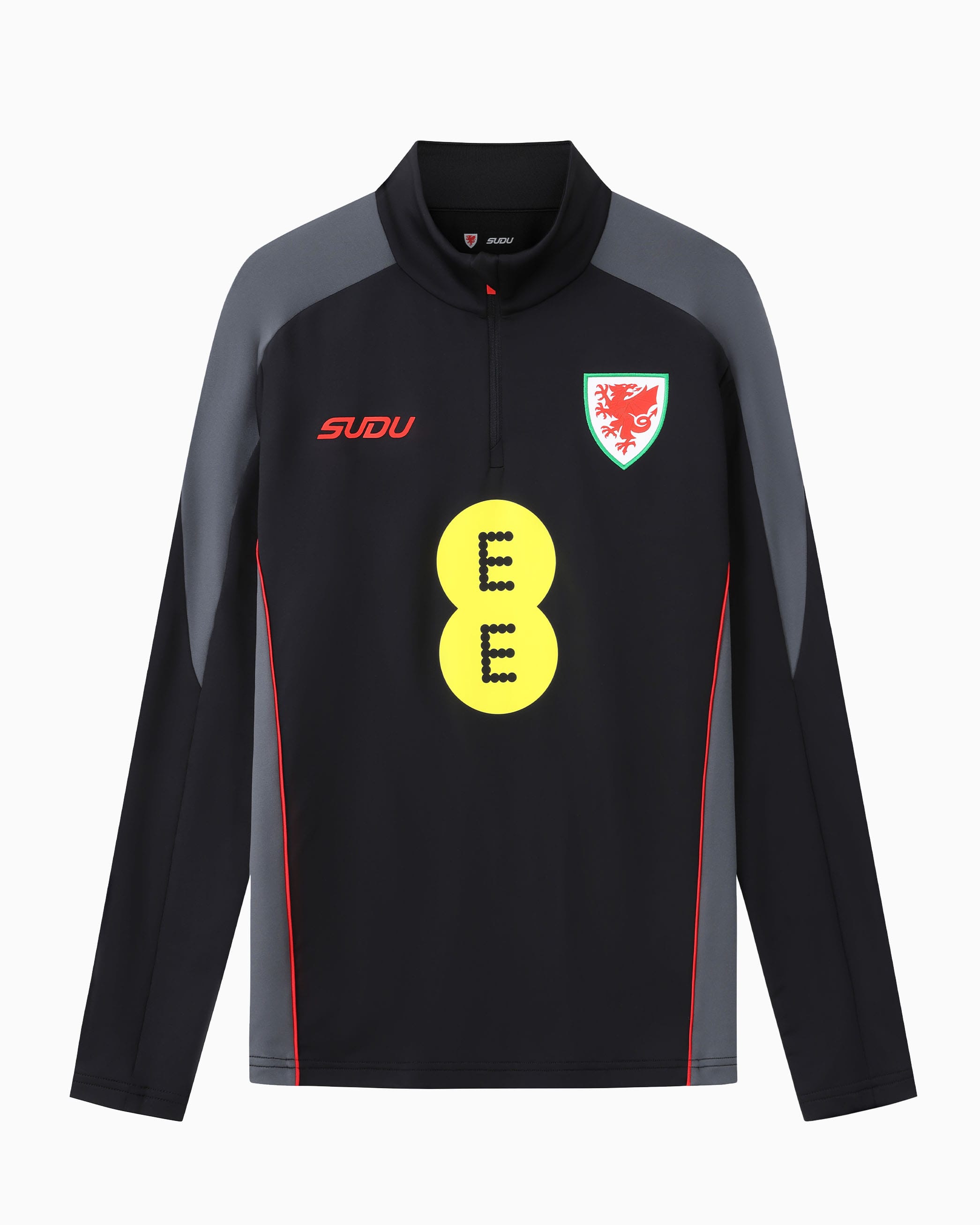 Wales Training SUDU top 1/4 zip nero traspirante