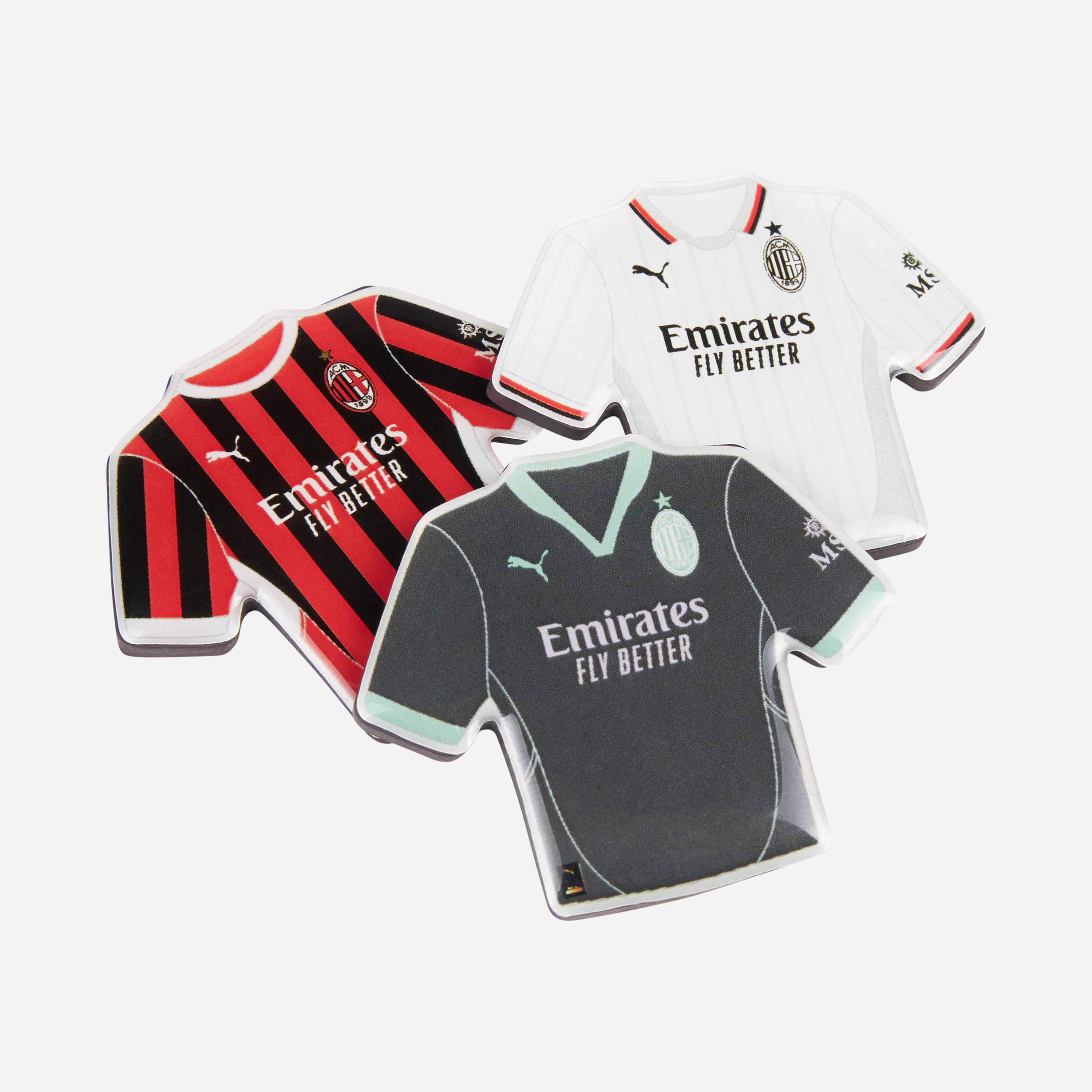 AC Milan set 3 magneti maglie home away third