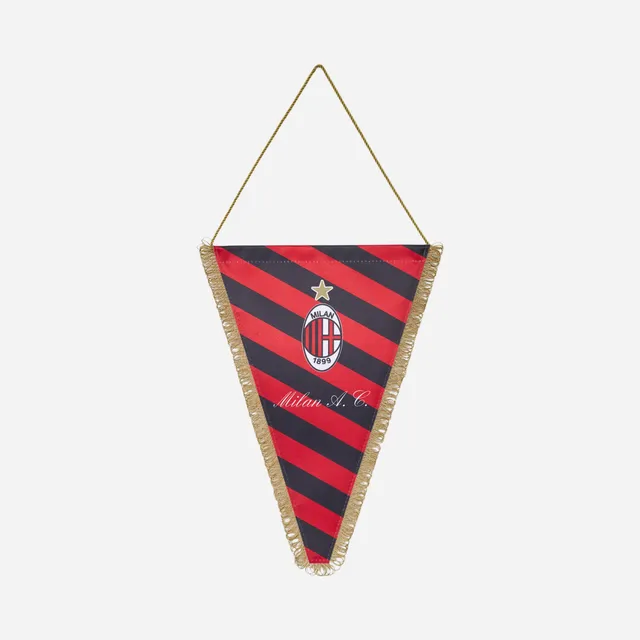 AC Milan Retro anni 90 gagliardetto rosso nero frange oro