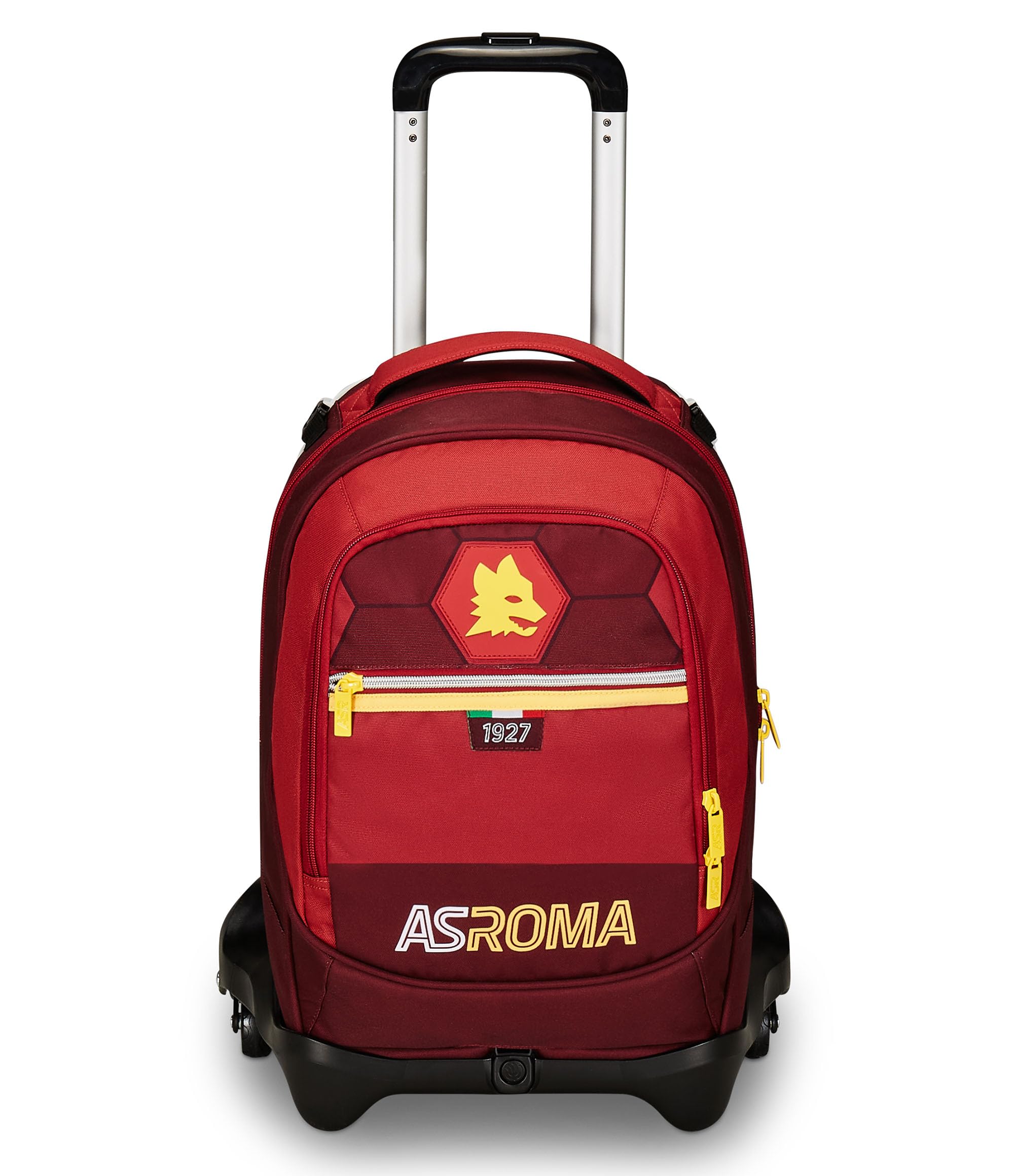 Roma Fanshop Scuola Jack 3 Ruote trolley rosso e nero